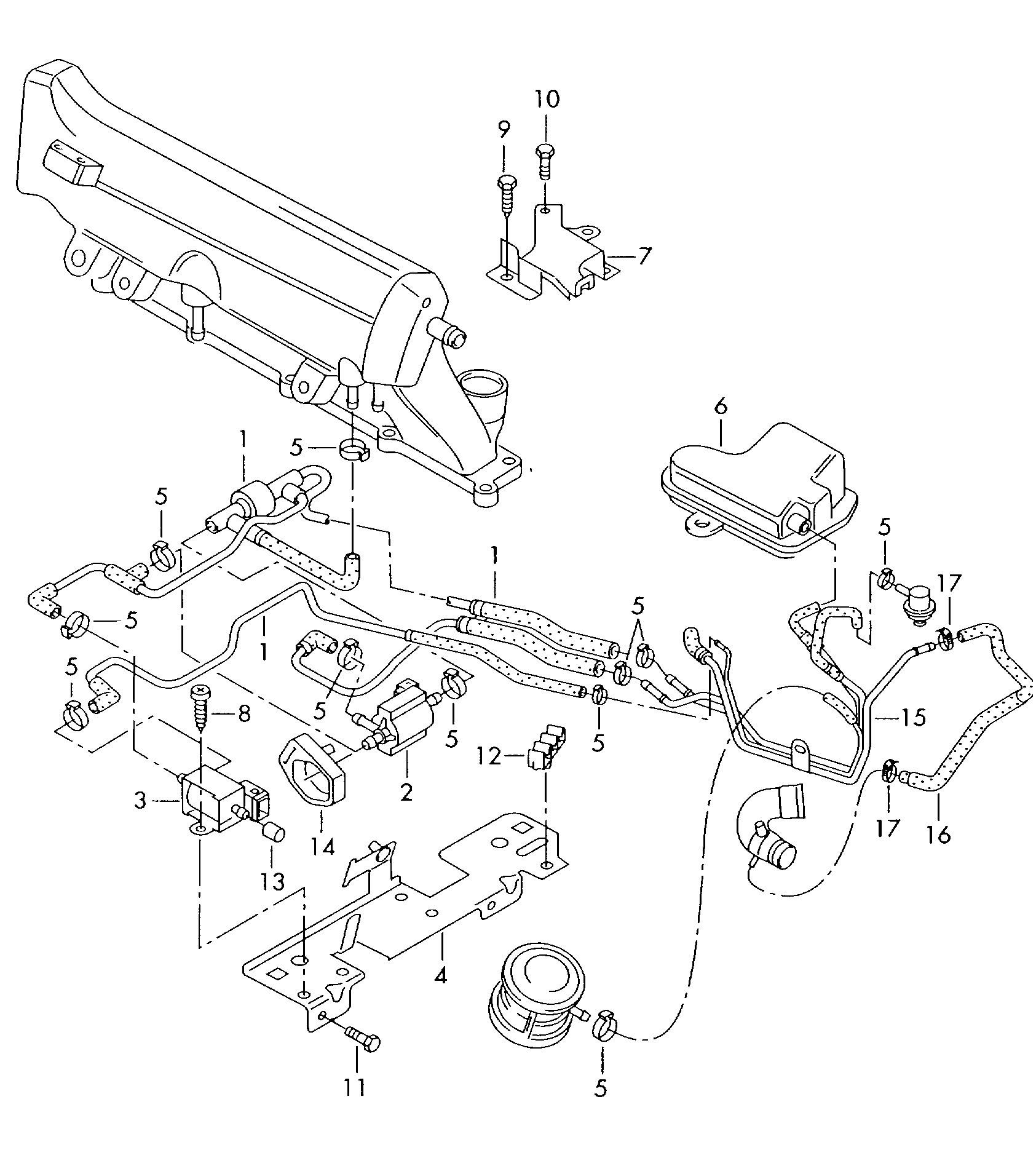 Skoda 026 906 283 J - Преобразователь давления, управление ОГ unicars.by