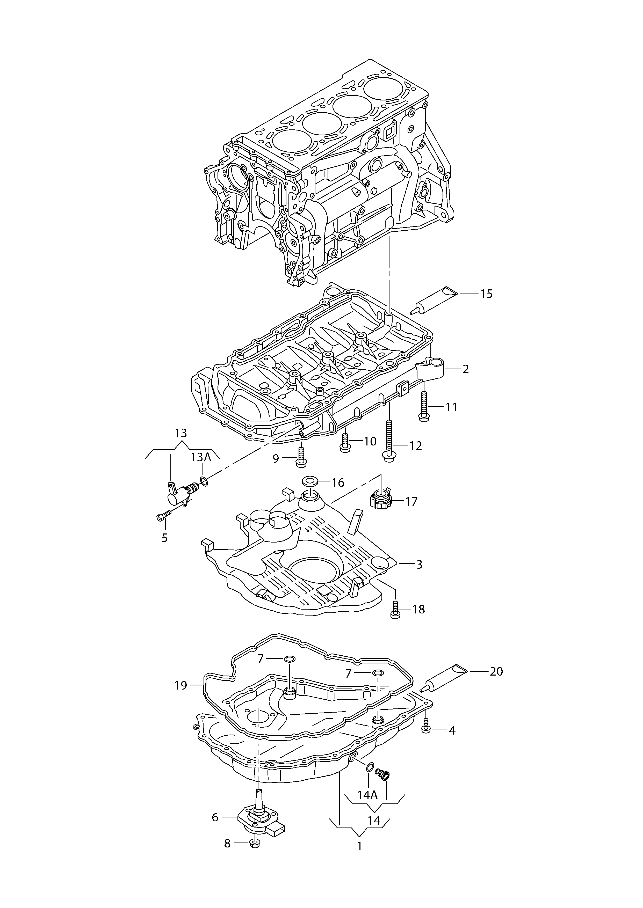 VAG 06L 103 801 - Резьбовая пробка, масляный поддон unicars.by