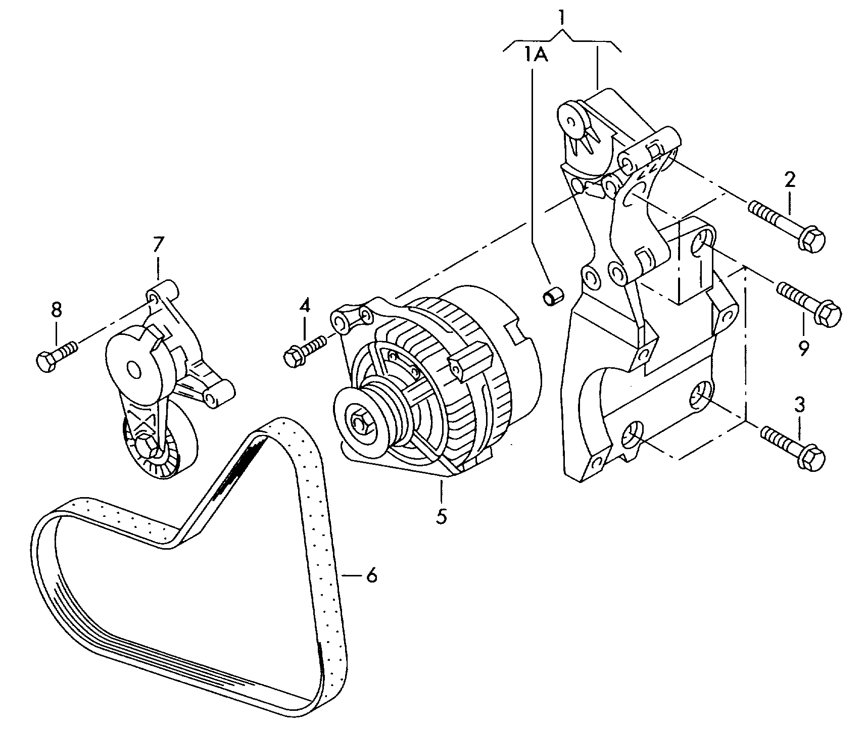 VAG 038 903 315AH - Натяжитель, поликлиновый ремень unicars.by