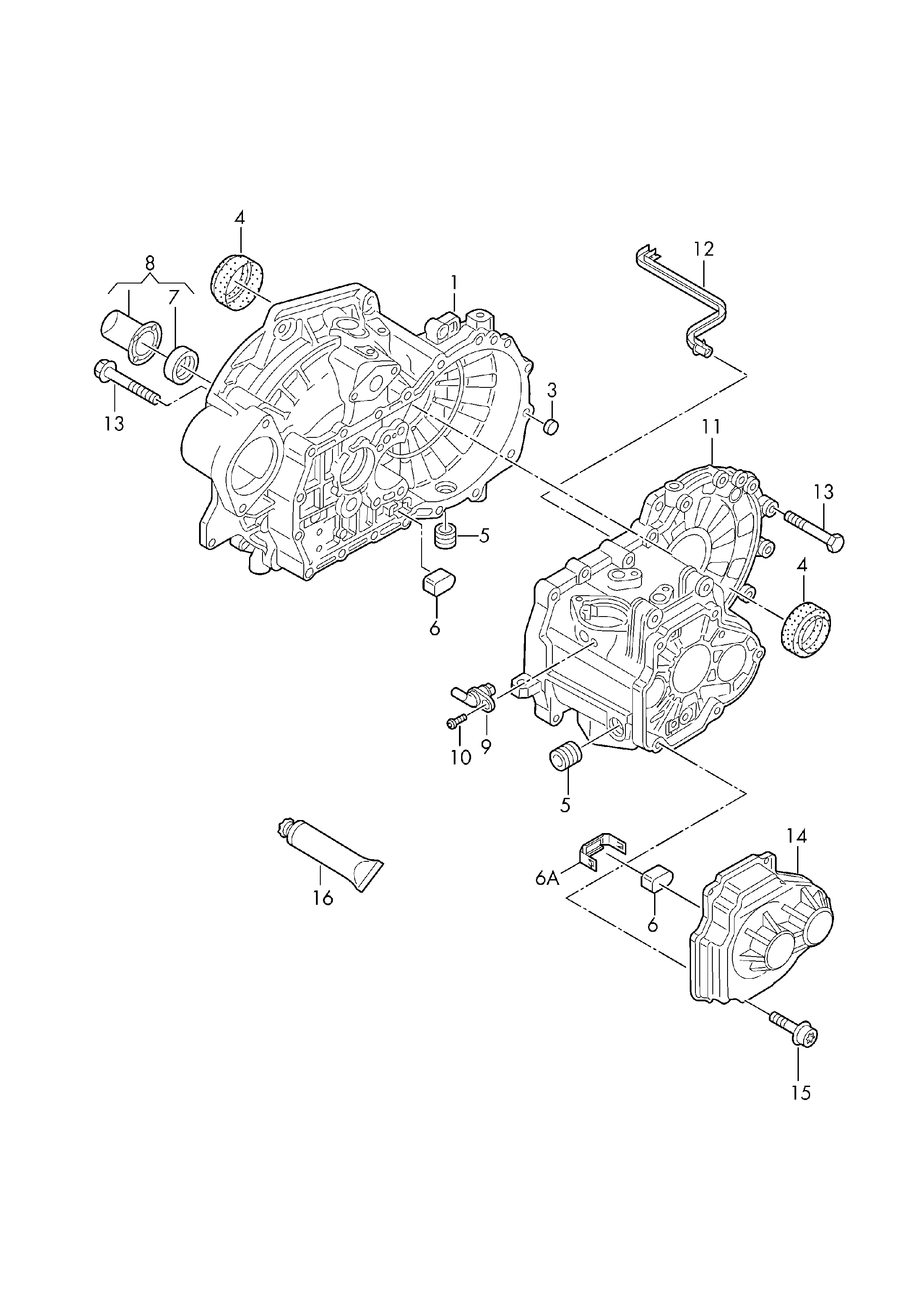 VW 02A 141 180 A - Направляющая гильза, система сцепления unicars.by