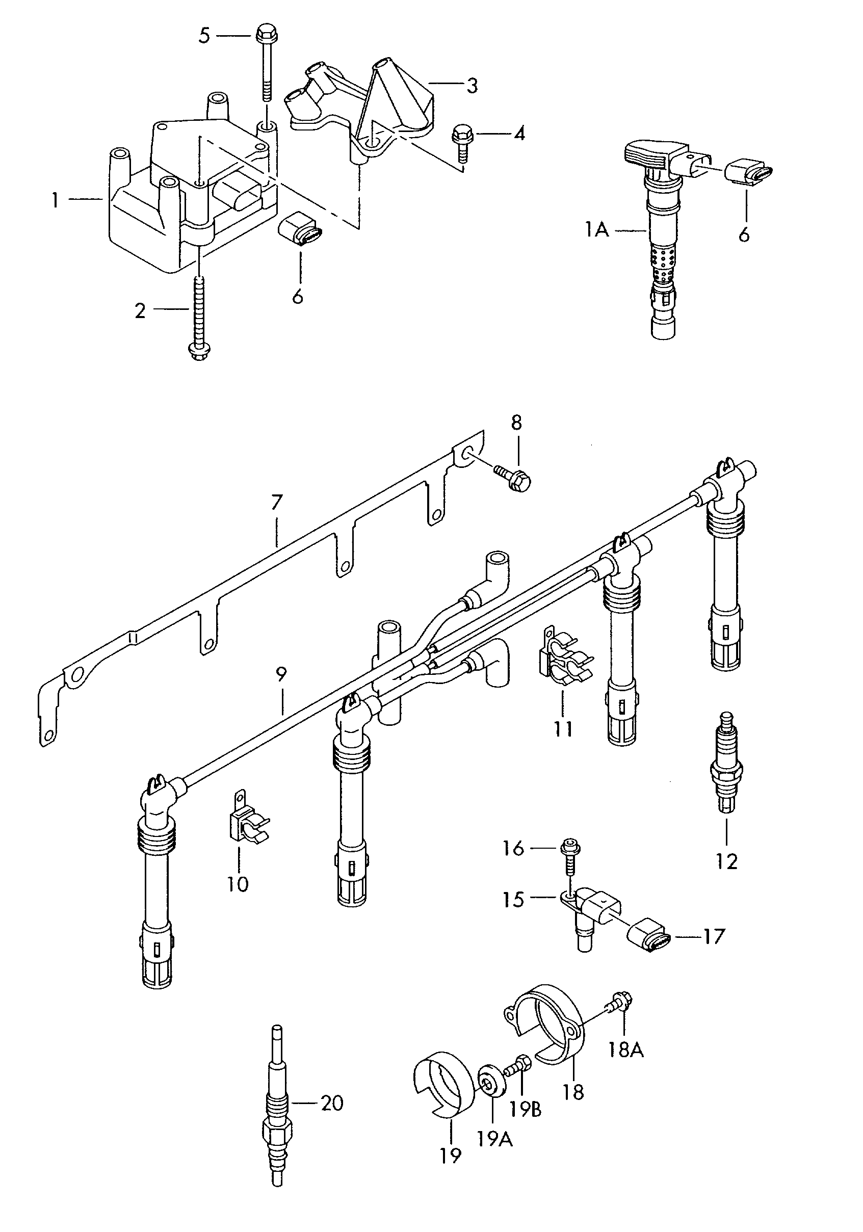 VW 036 905 715 F - Катушка зажигания unicars.by