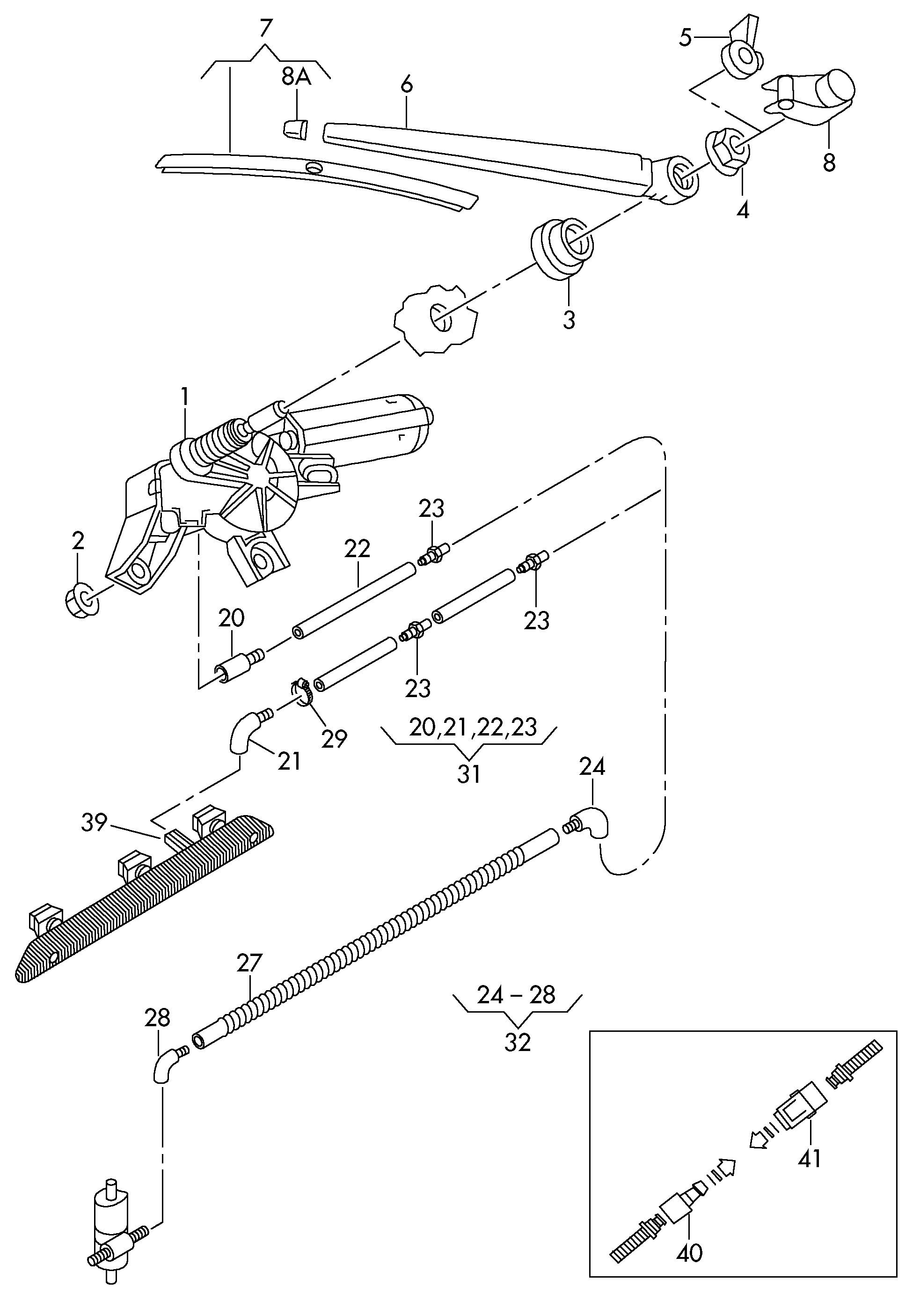 VAG 1Z5 955 707A - Рычаг стеклоочистителя, система очистки окон unicars.by