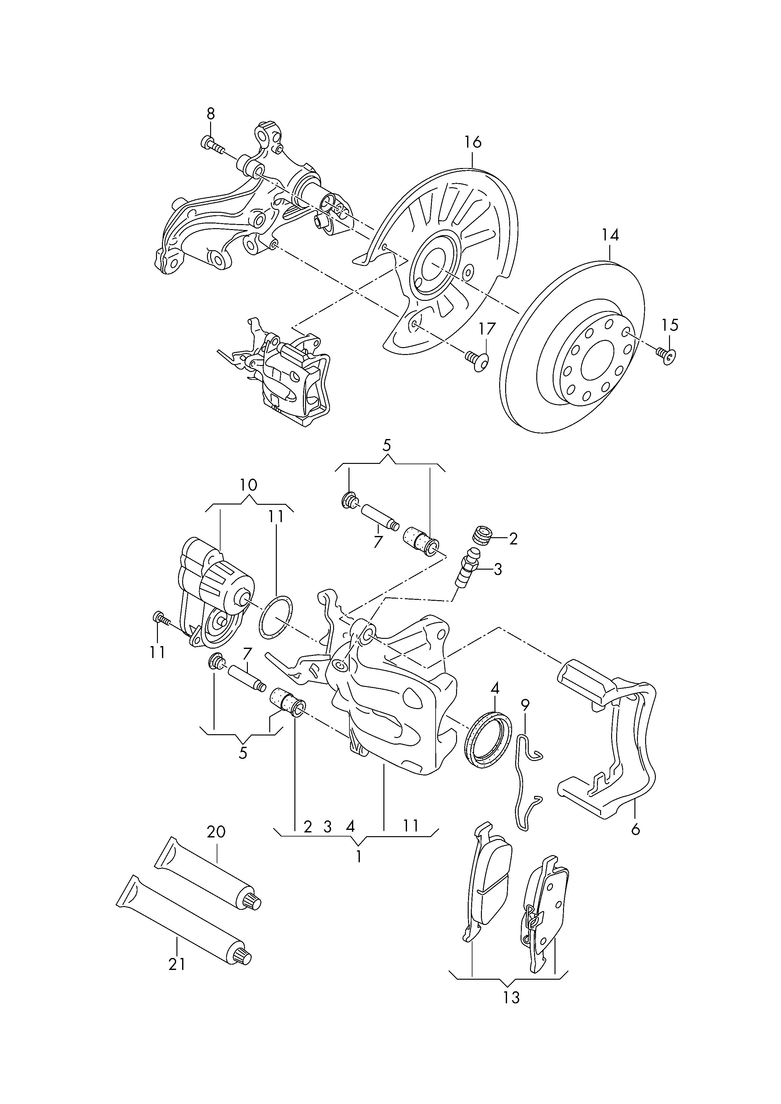 Seat 3Q0698451B - Тормозные колодки, дисковые, комплект unicars.by