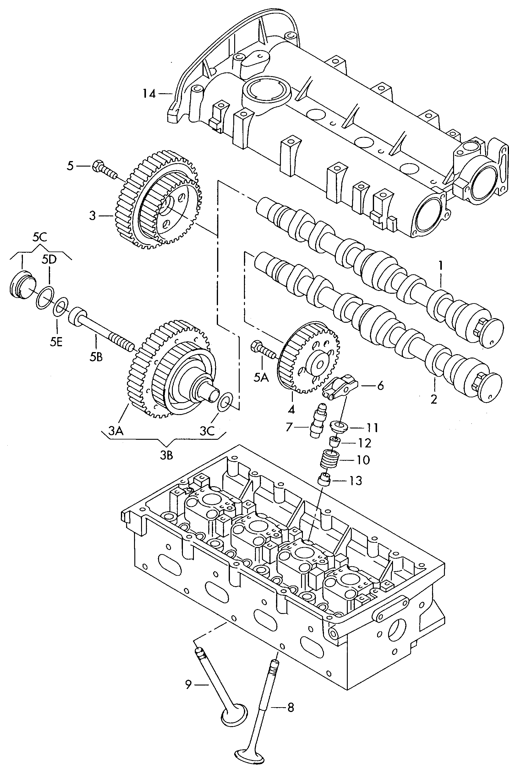 Skoda 03C 109 101 EE - Распредвал unicars.by