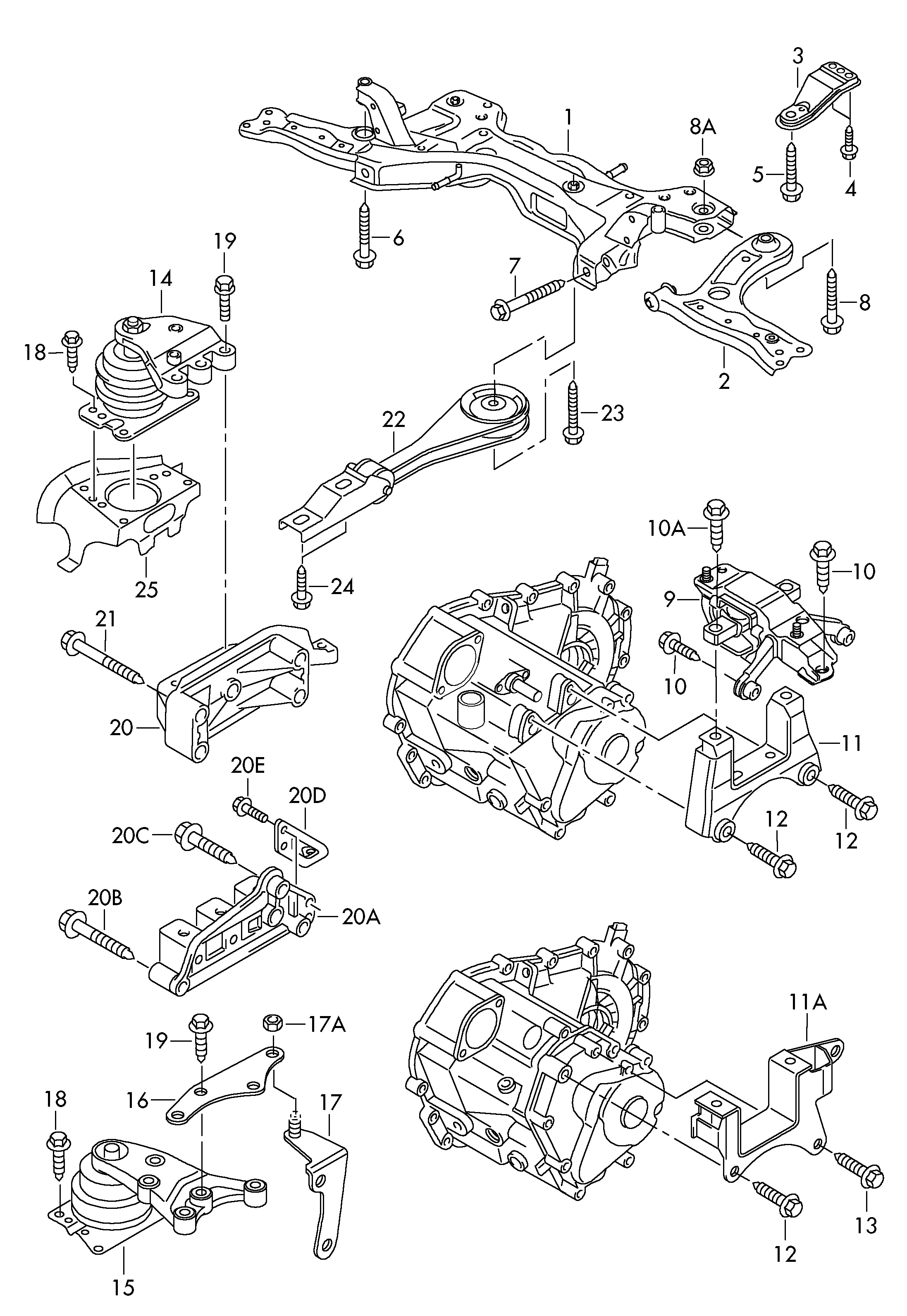 VAG 6R0 199 167 AC - Подушка, опора, подвеска двигателя unicars.by