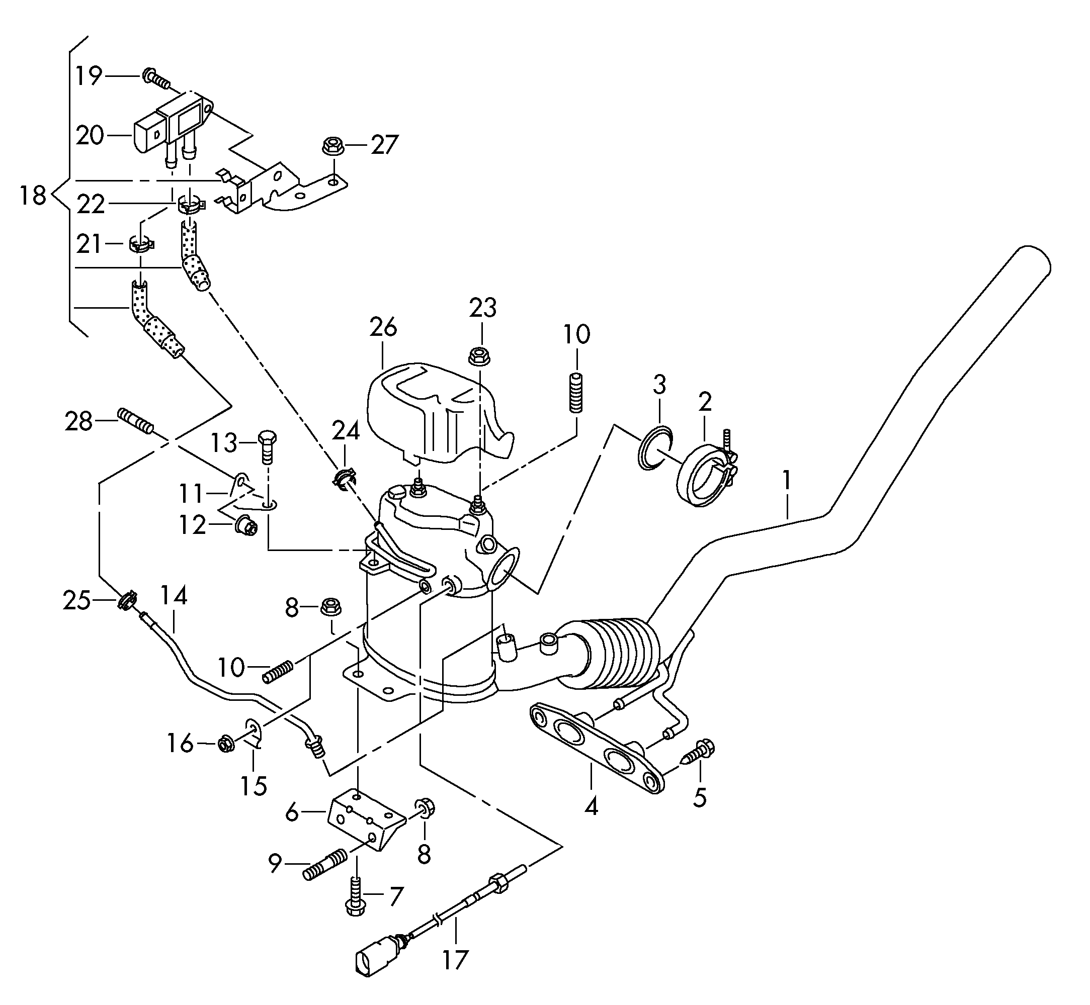 Skoda (1K0.131.552 H) - Датчик, давление выхлопных газов unicars.by