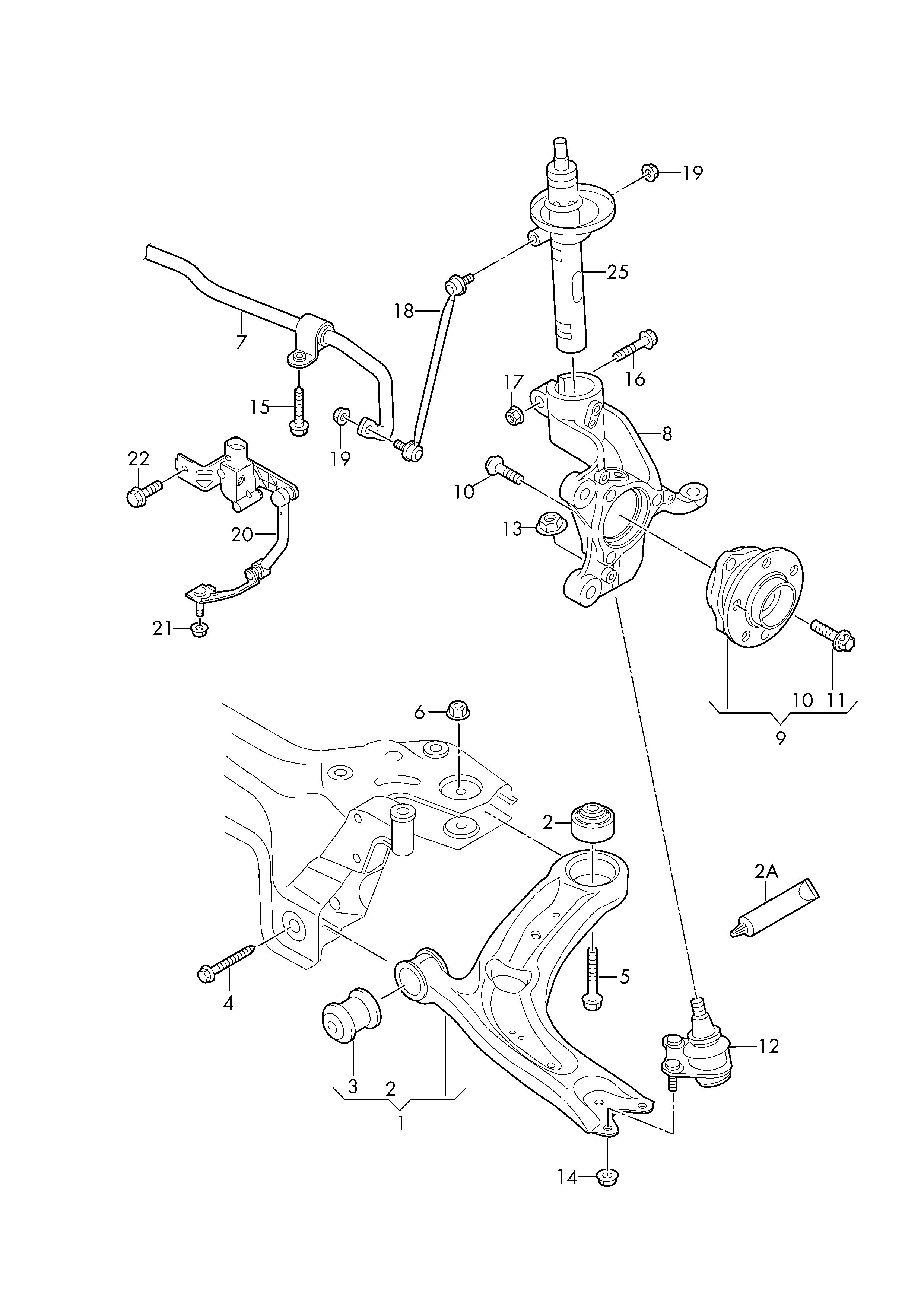 VW 3Q0 407 151 E - Рычаг подвески колеса unicars.by