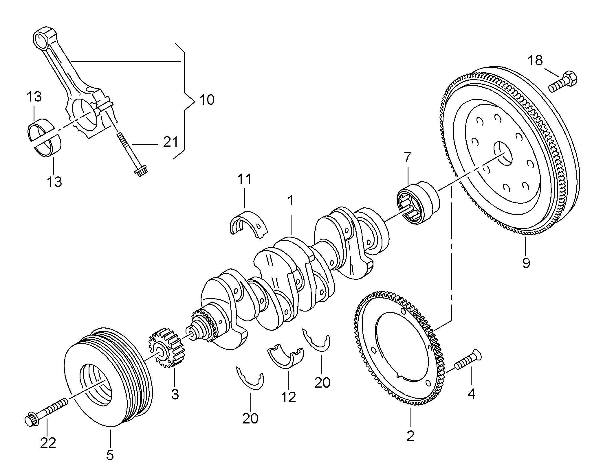 VW 06H105701R - Комплект шатунных вкладышей unicars.by