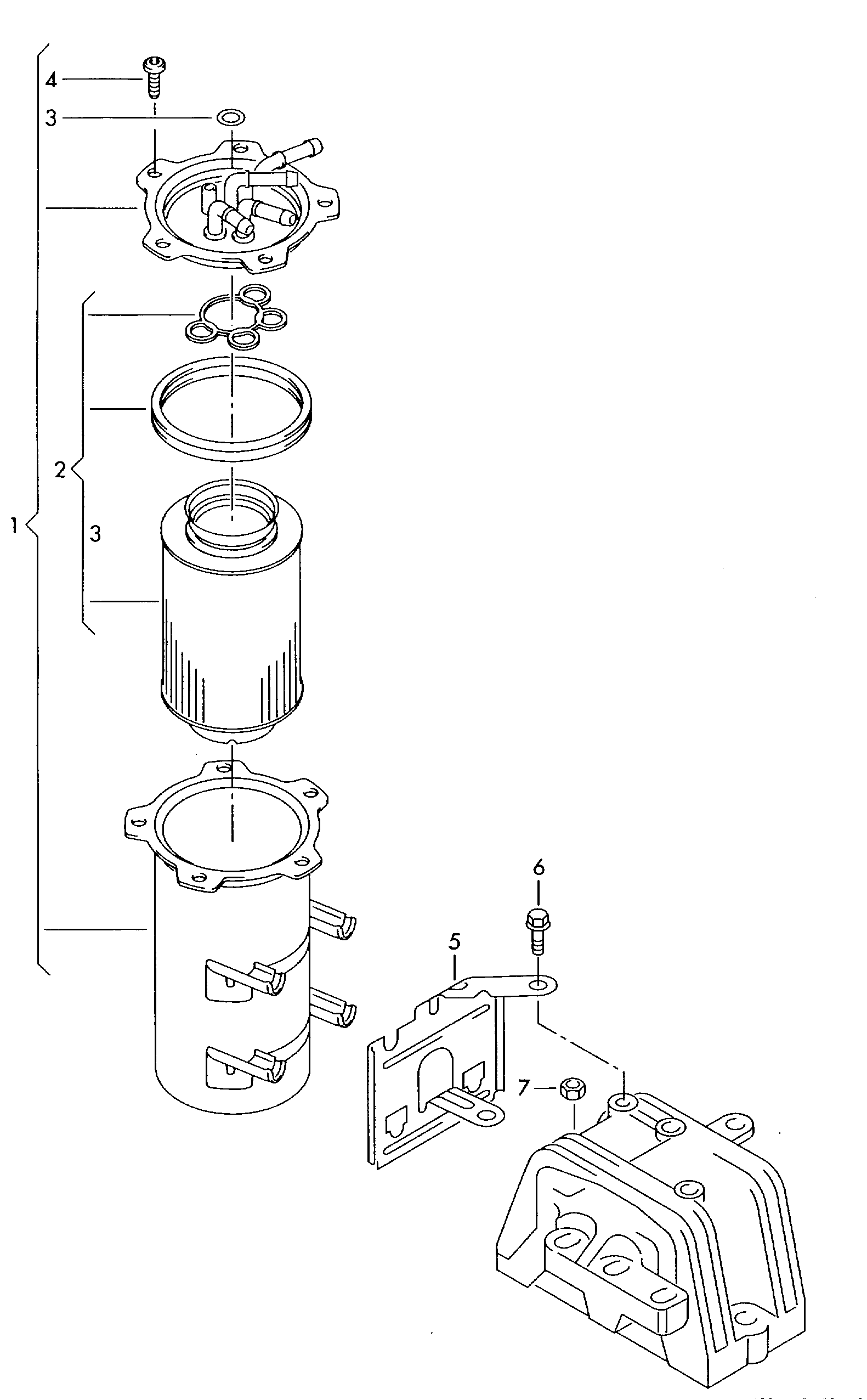 Skoda 1K0 127 434 - Топливный фильтр unicars.by