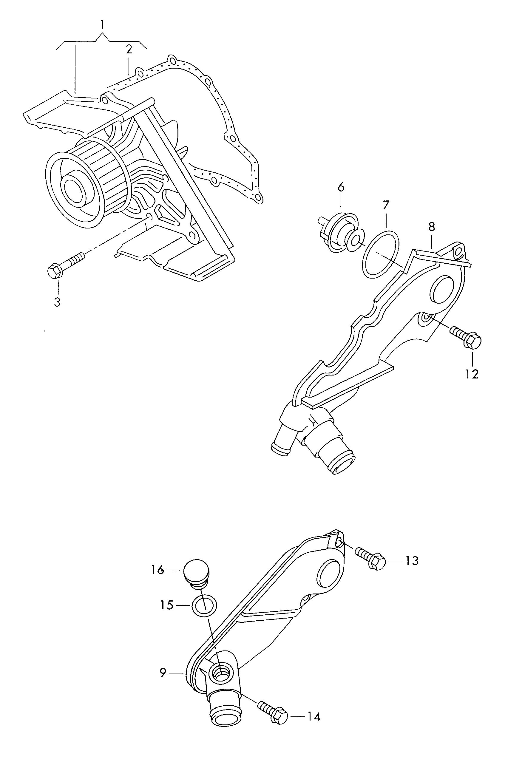 AUDI 059 121 004 E - Водяной насос unicars.by