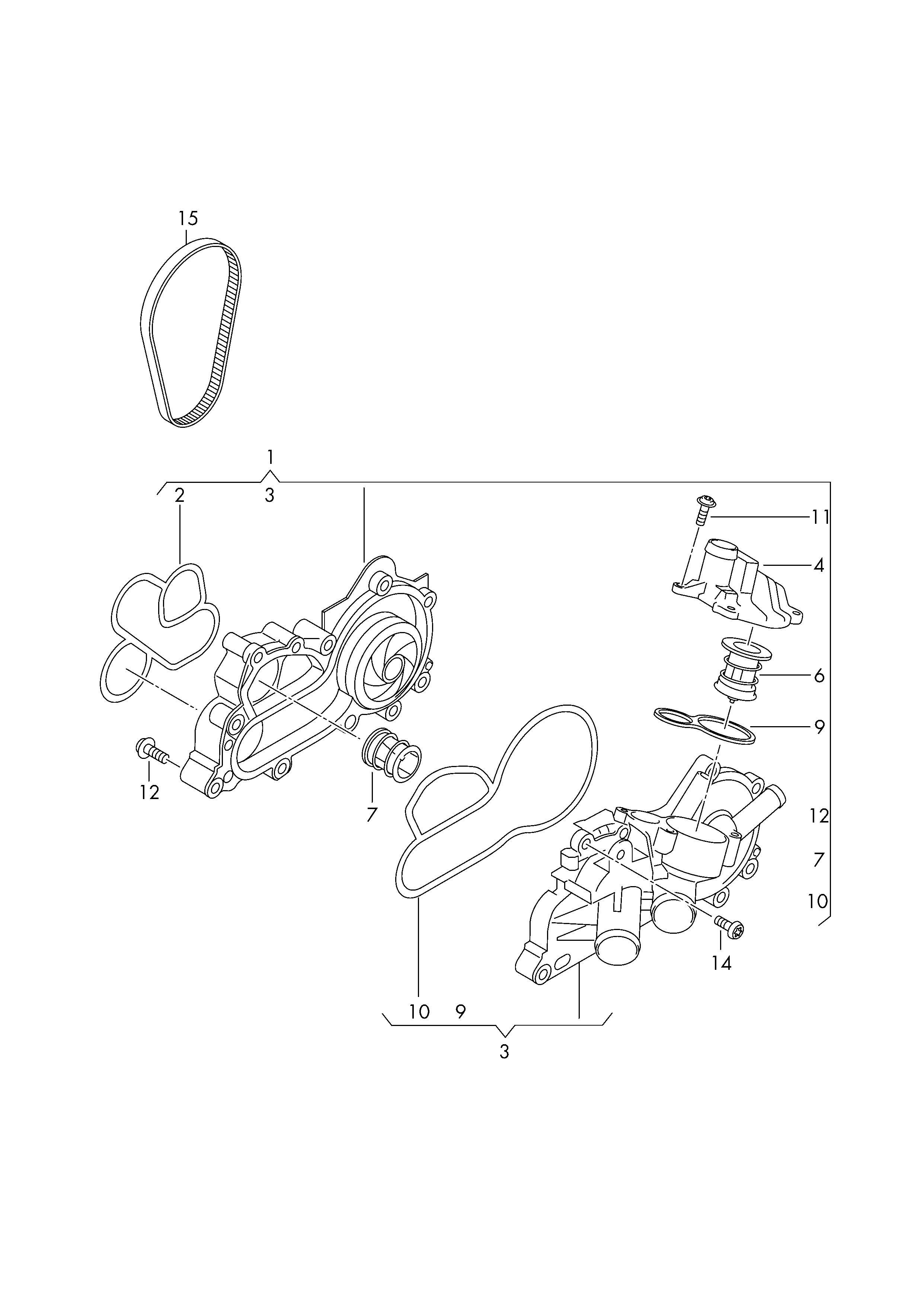 Seat 04E 121 600 BG - Водяной насос unicars.by