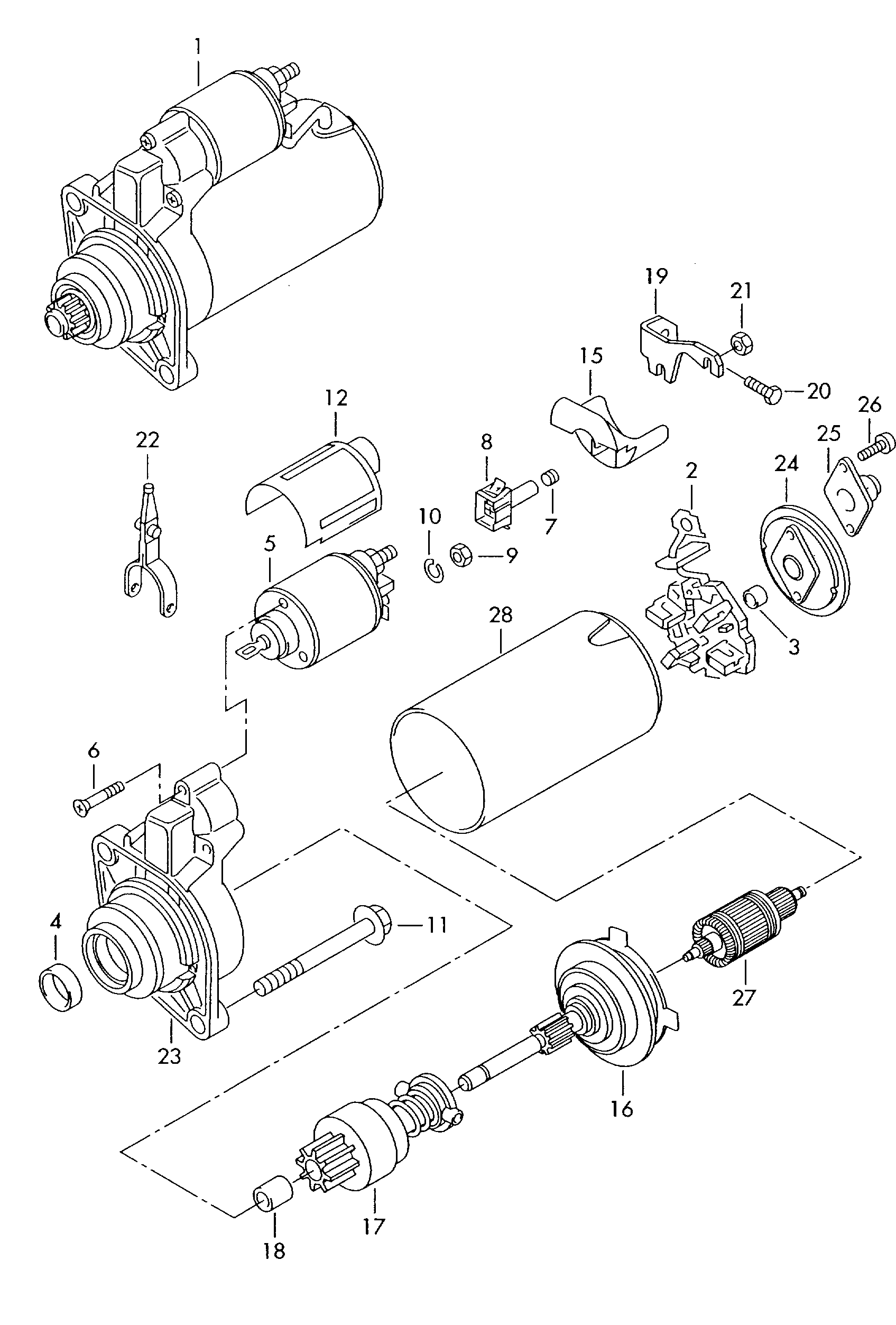 VW (SVW) 02E911023L - Starter unicars.by