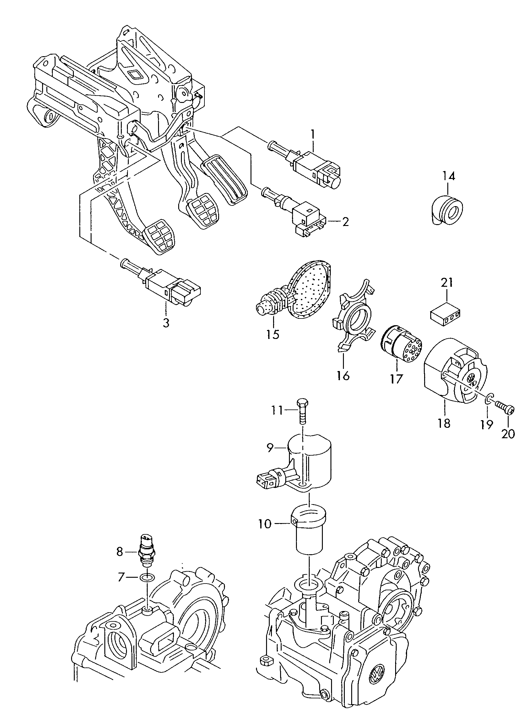 VAG 6Q0927189 - Переключатель управления, сист. регулирования скорости unicars.by