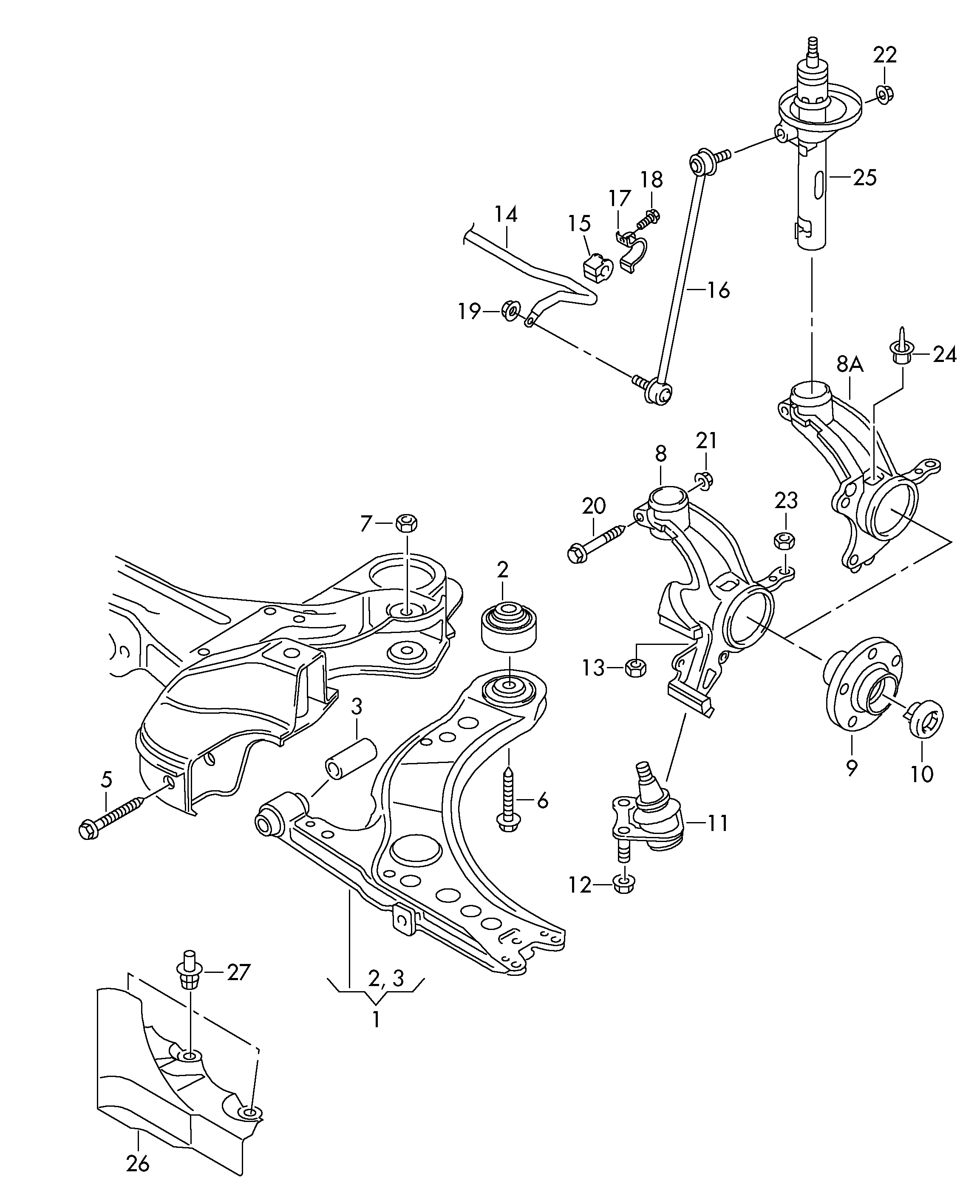 VAG 6RU 407 255 A - Поворотный кулак, подвеска колеса unicars.by