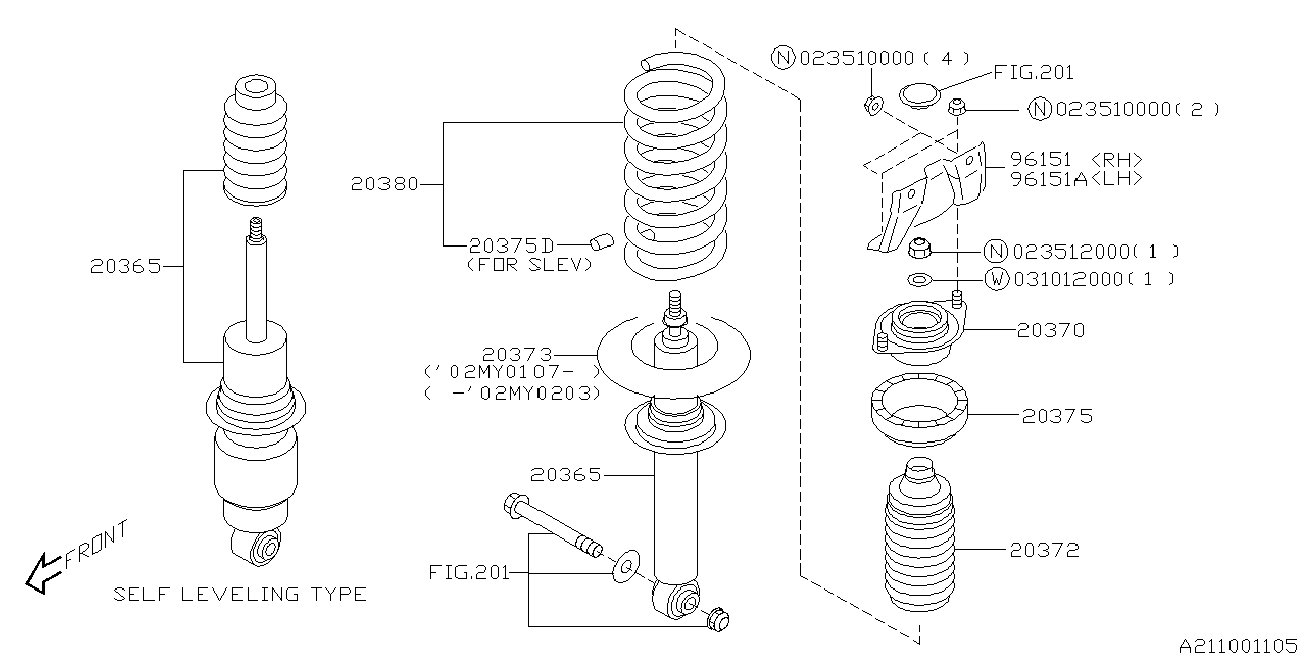 Subaru 20365AE090 - Амортизатор unicars.by