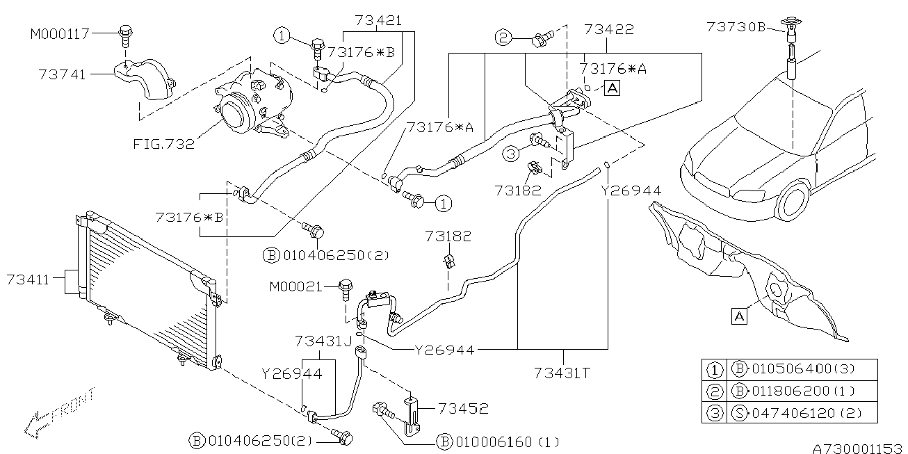 Subaru 73796-KC020 - Прокладка, трубопровод охлаждающей жидкости unicars.by