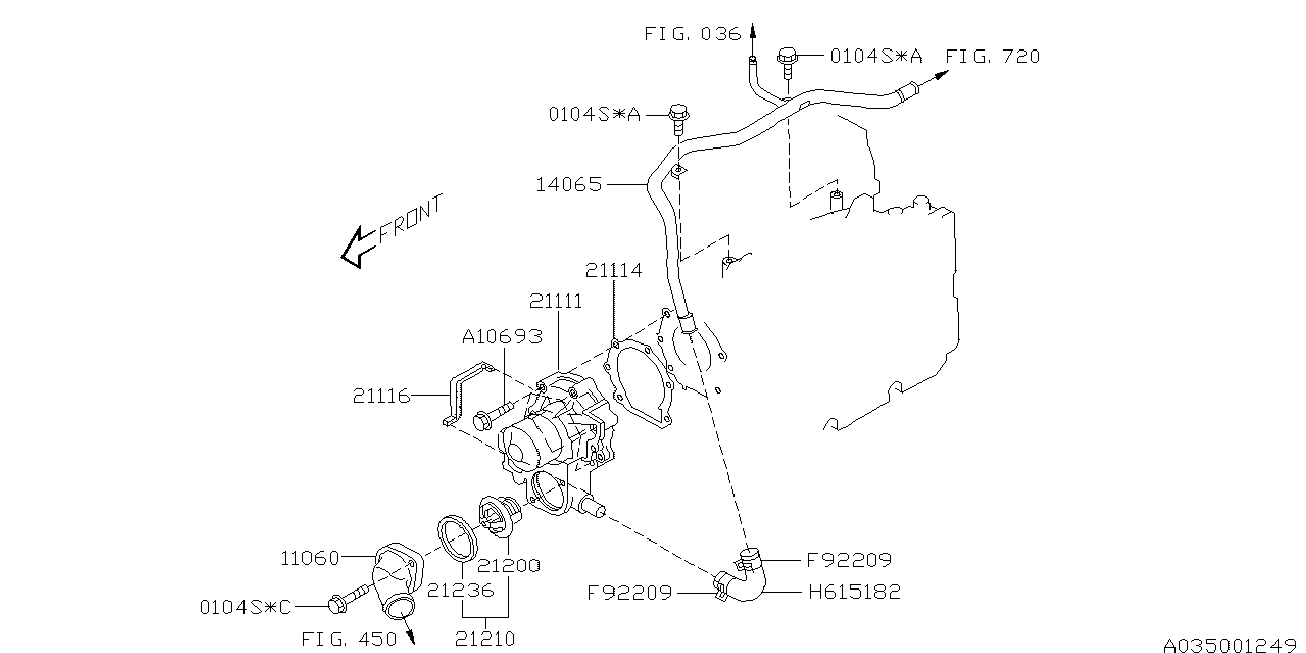 Subaru 21111-AA320 - Водяной насос unicars.by