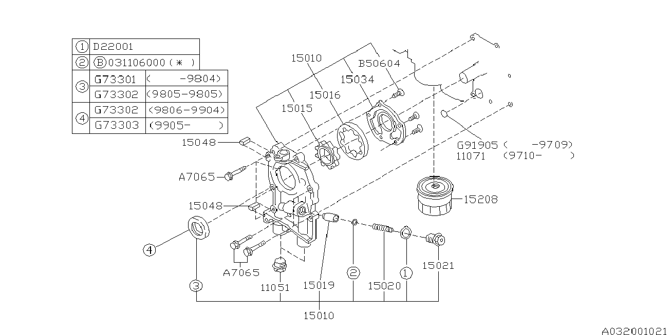 Subaru 15208-AA024 - Масляный фильтр unicars.by