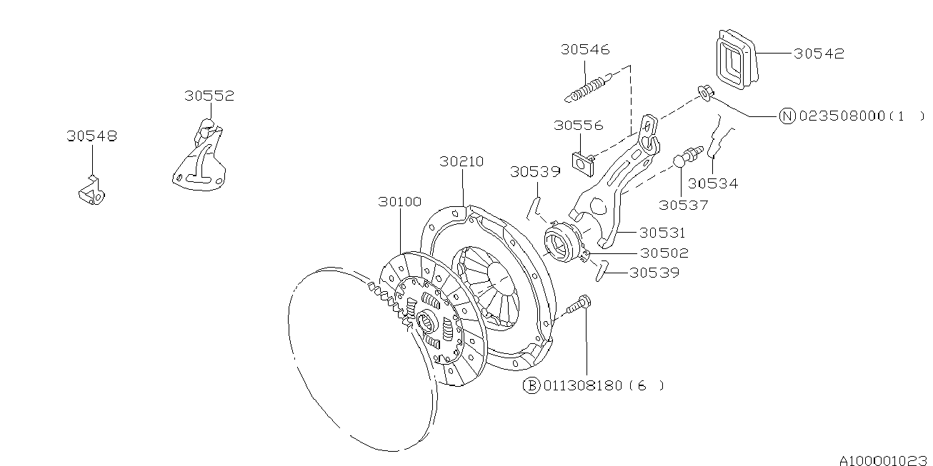 Subaru 30100-AA510 - Диск сцепления, фрикцион unicars.by