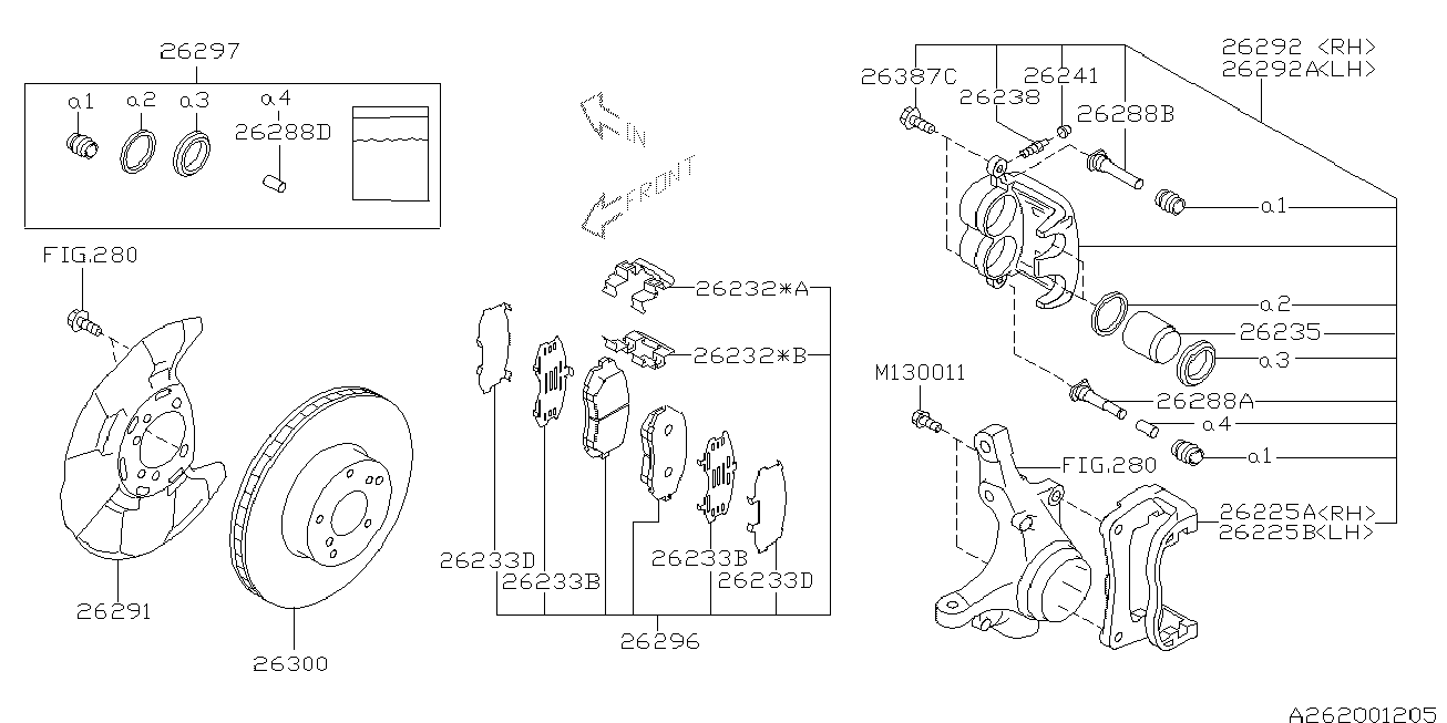 Subaru 26292SC010 - Тормозной суппорт unicars.by