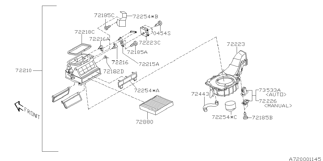 Subaru 72880-FE000 - Фильтр воздуха в салоне unicars.by