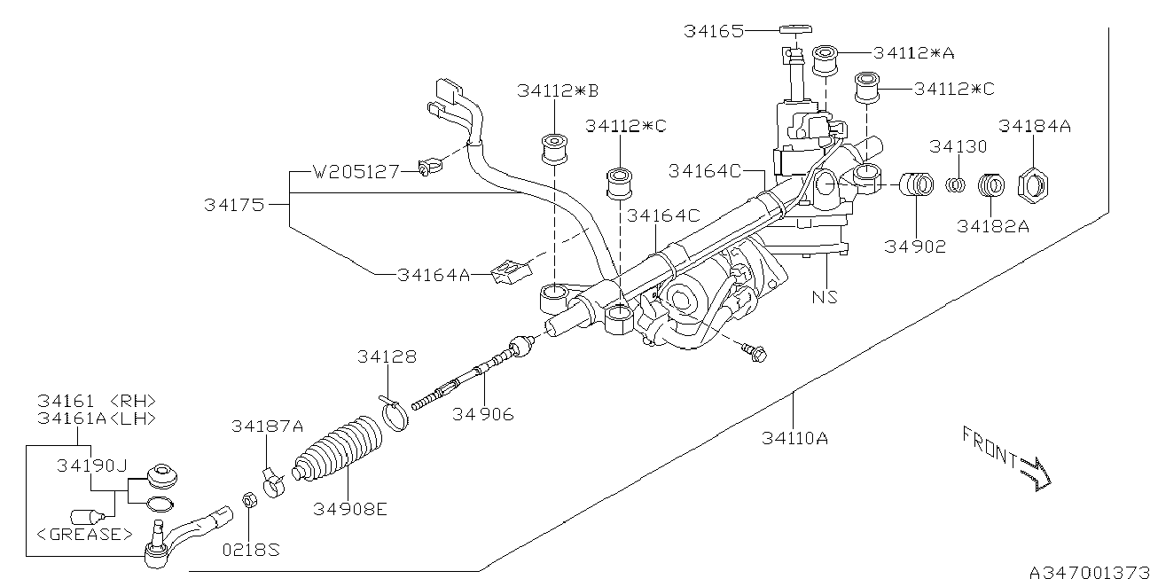 Subaru 34161AL000 - Наконечник рулевой тяги, шарнир unicars.by