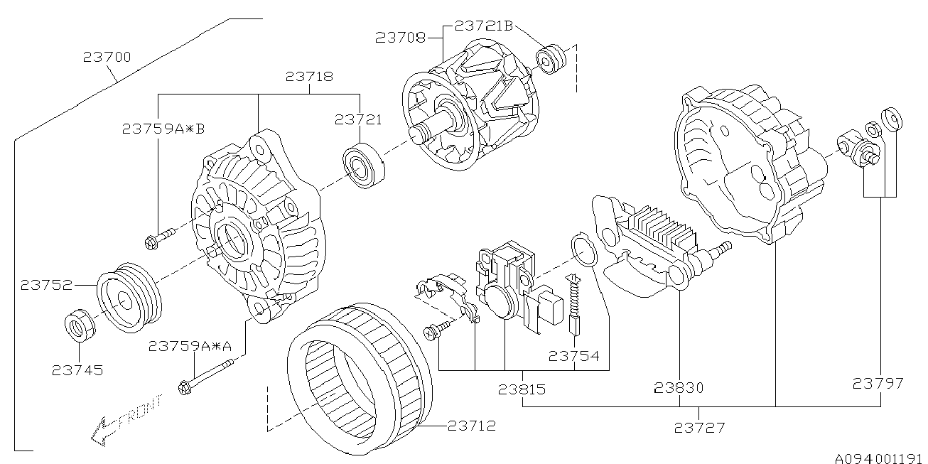 Subaru 23700-AA370 - Генератор unicars.by