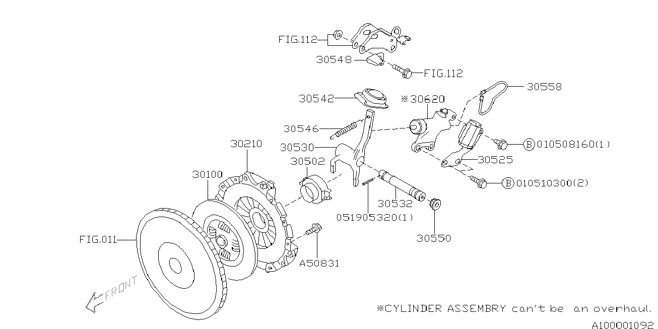 Subaru 30502-AA130 - Выжимной подшипник сцепления unicars.by