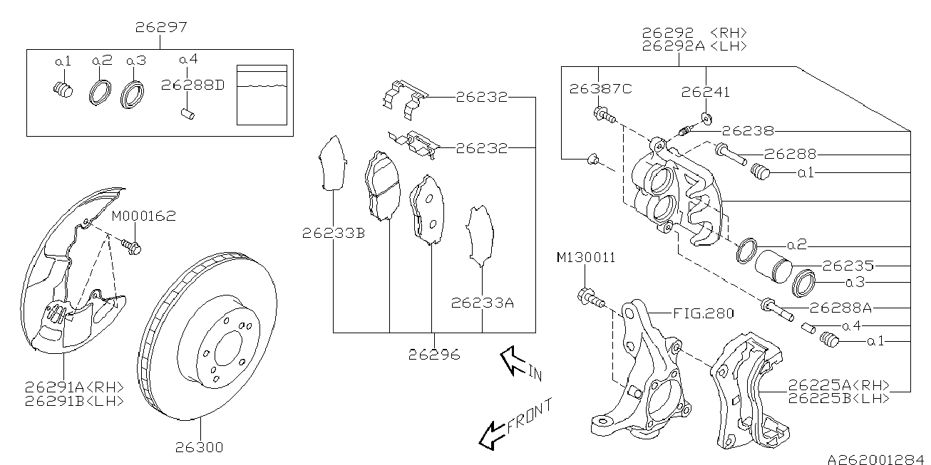 Subaru 26296SG010 - Тормозные колодки, дисковые, комплект unicars.by