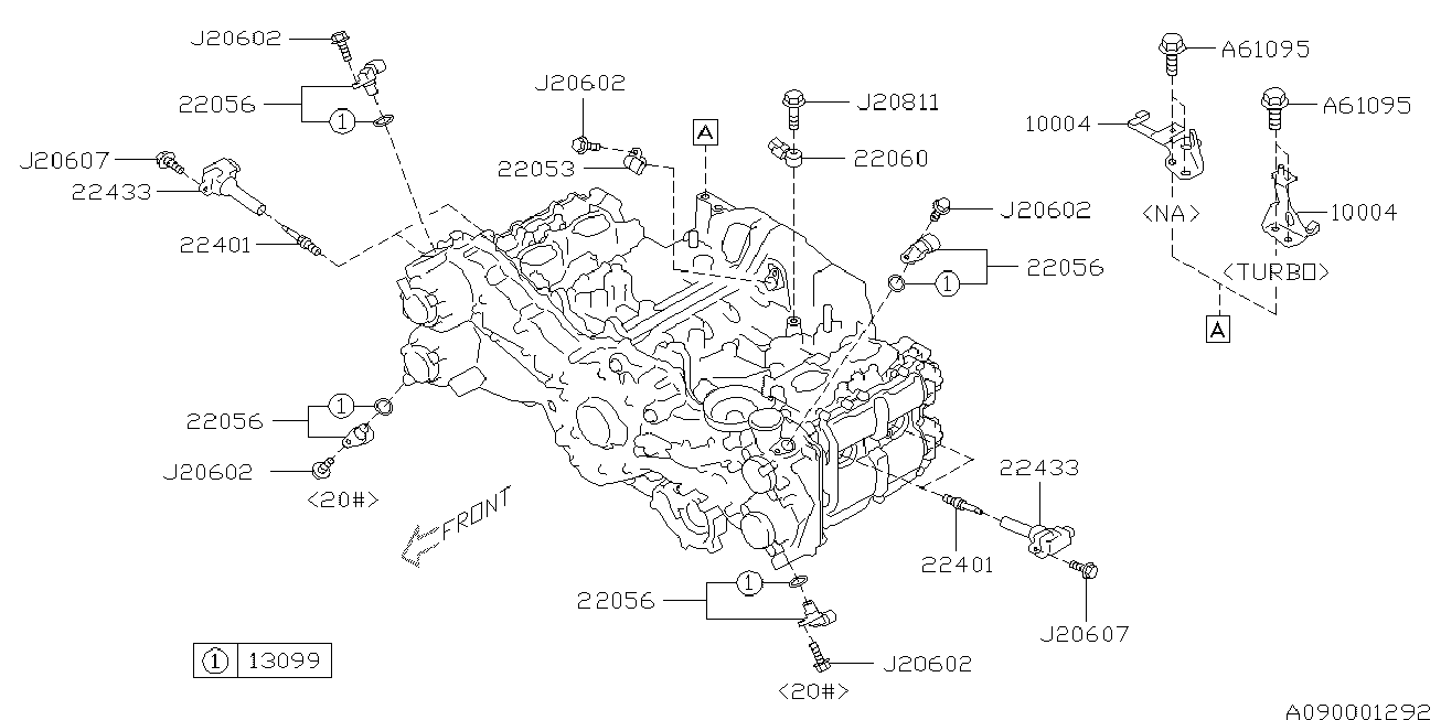 Subaru 22401 AA781 - Свеча зажигания unicars.by