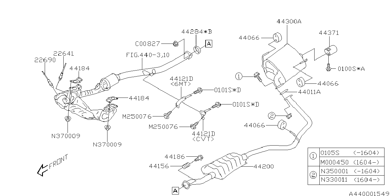 Subaru 22641 AA670 - Лямбда-зонд, датчик кислорода unicars.by