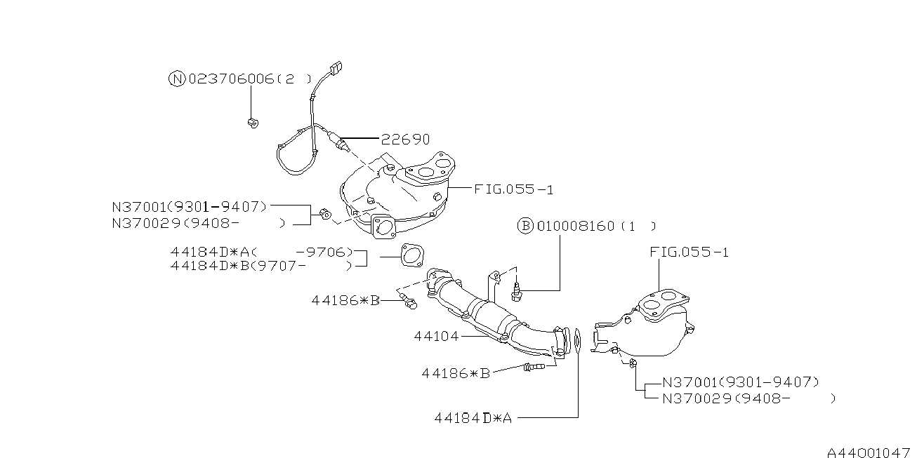 Subaru 44022-AA160 - Прокладка, выпускной коллектор unicars.by