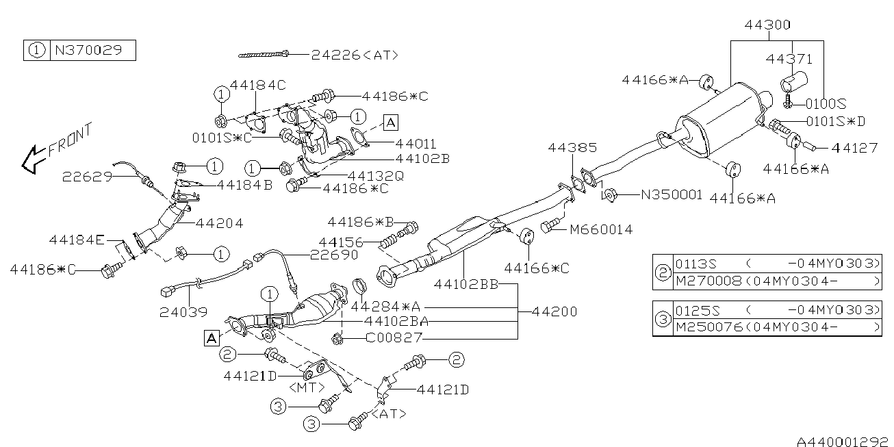 Subaru 22690AA491 - Лямбда-зонд, датчик кислорода unicars.by