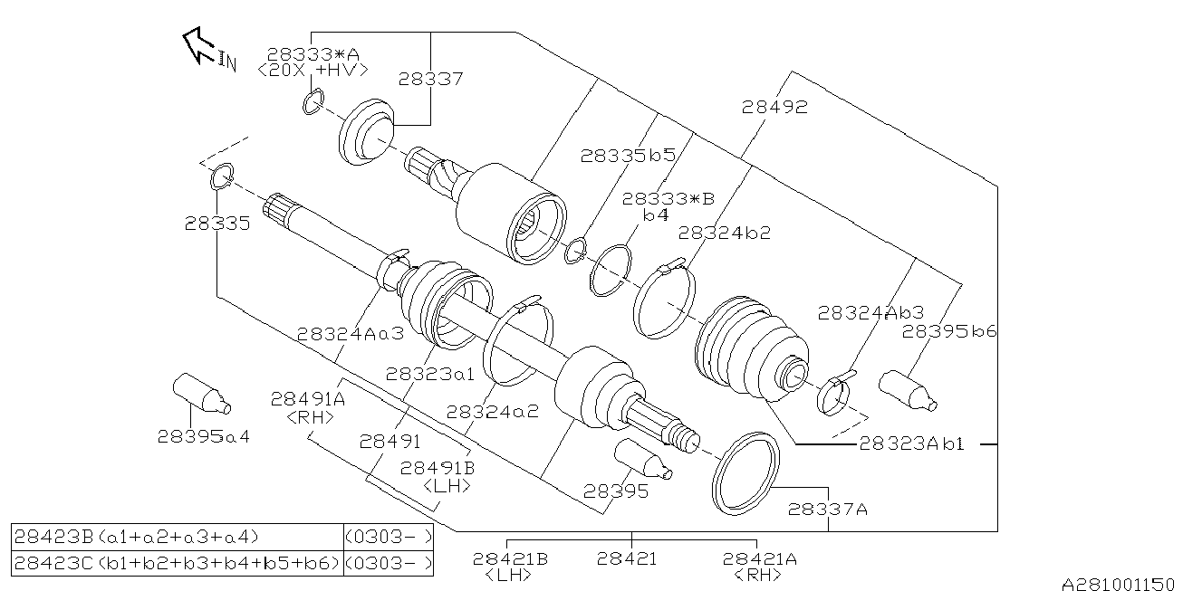 Subaru 28423-FE000 - Пыльник, приводной вал unicars.by