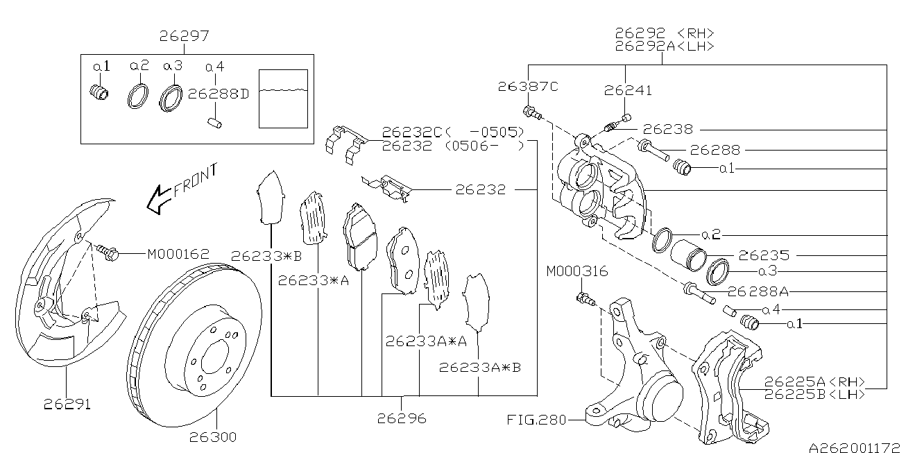 Honda 26296XA000 - Тормозные колодки, дисковые, комплект unicars.by