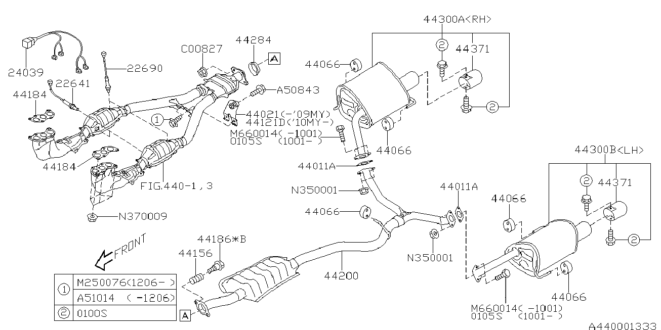 Subaru 22690AA68A - Лямбда-зонд, датчик кислорода unicars.by