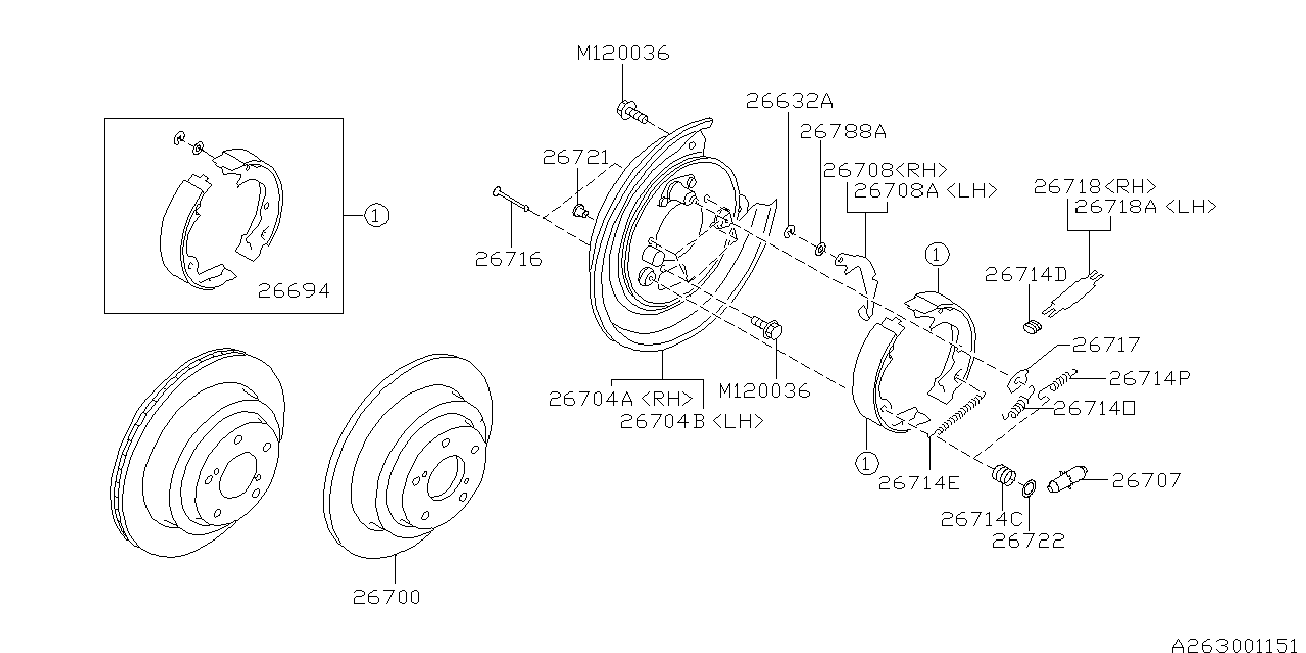 Bedford 26298-AA010 - Тормозные башмаки, барабанные unicars.by