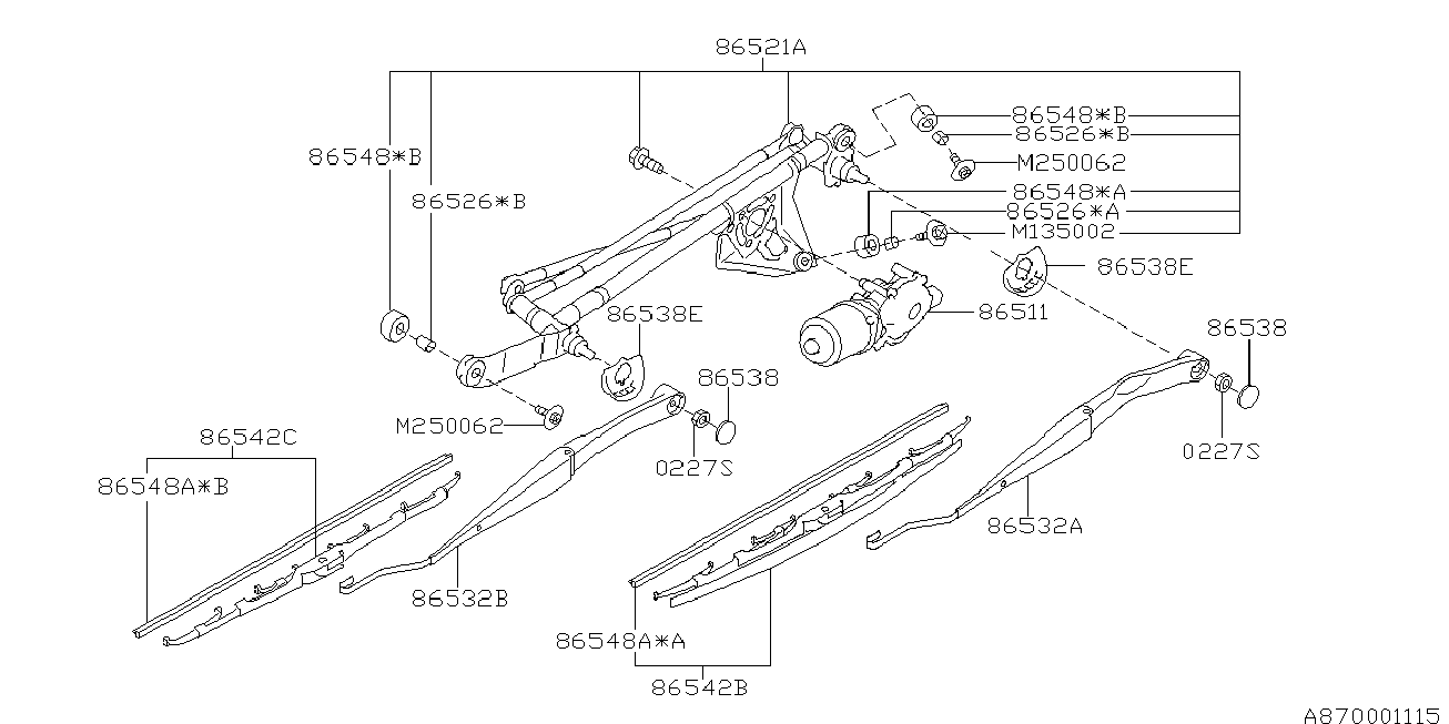 Subaru 86542FE010 - Щетка стеклоочистителя unicars.by