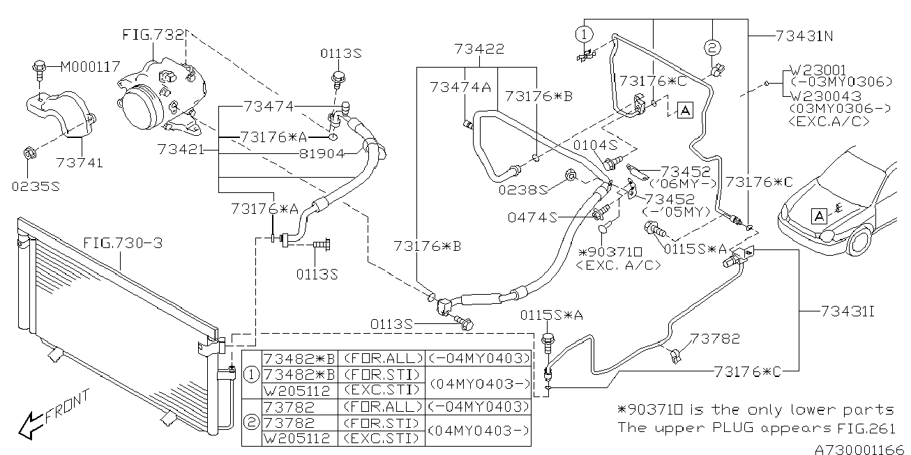 Subaru 73039-AA300 - Прокладка, трубопровод охлаждающей жидкости unicars.by