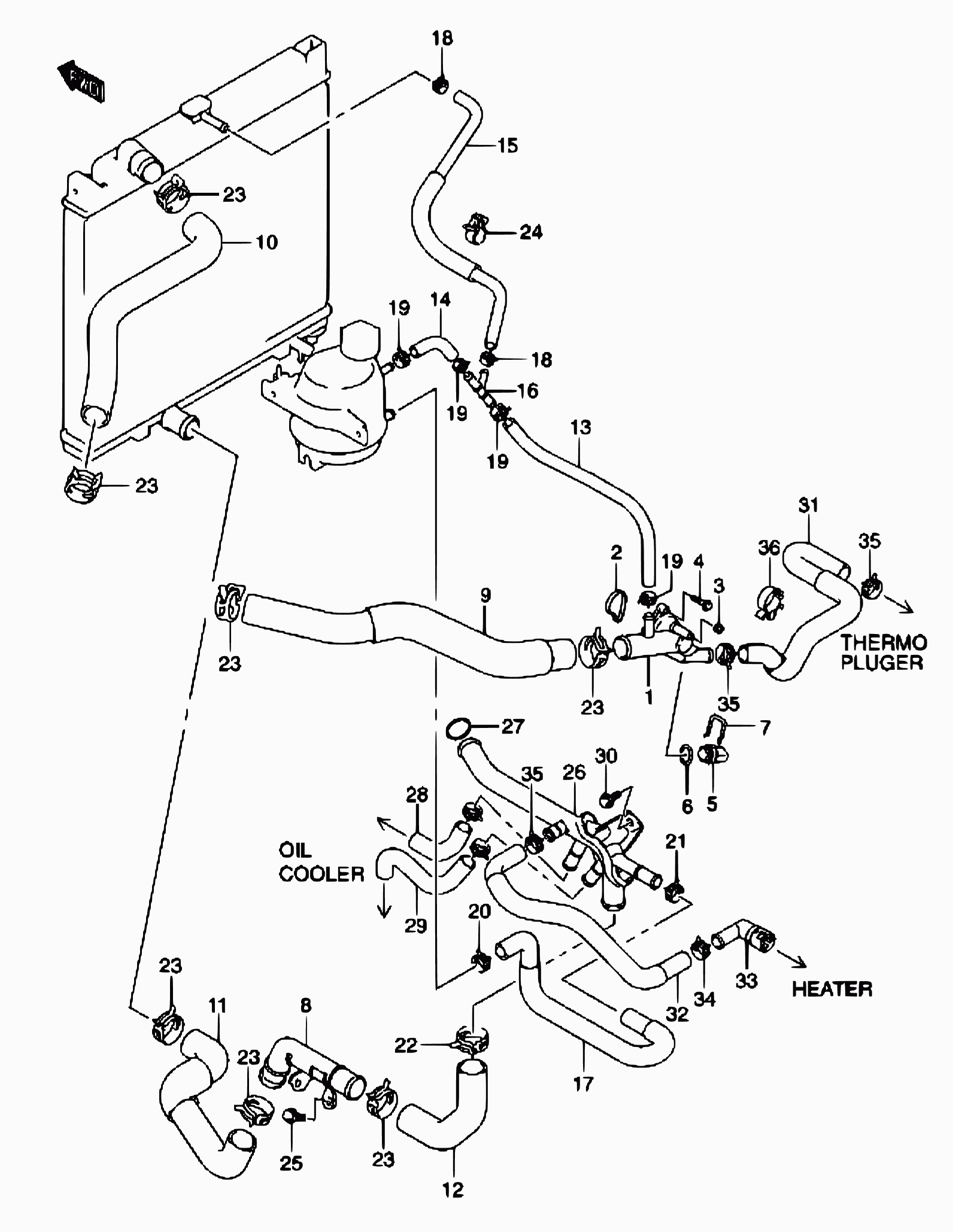 Suzuki 17690-84A00 - Термостат охлаждающей жидкости / корпус unicars.by