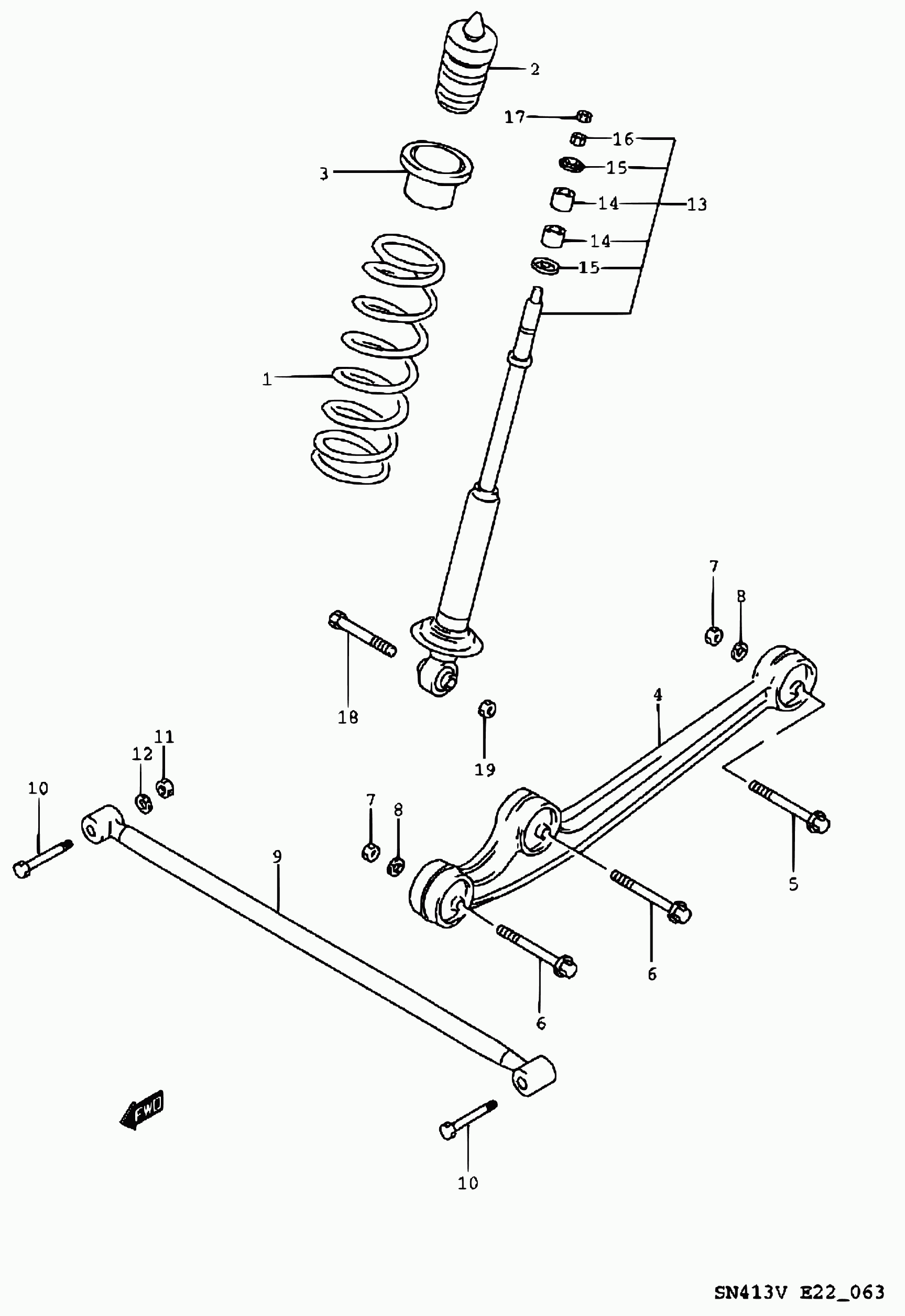 Suzuki 41600-81A11 - Амортизатор unicars.by