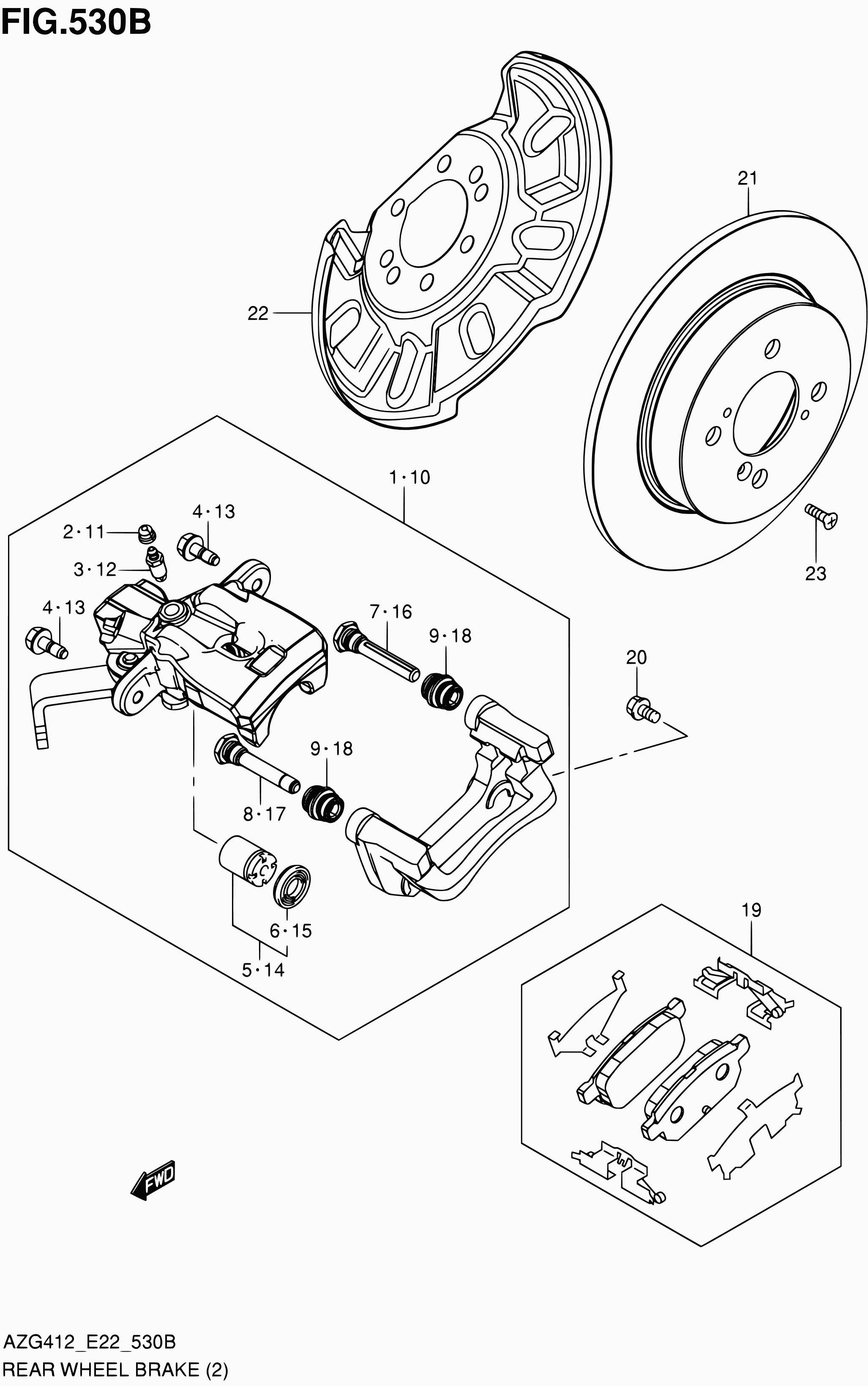 Suzuki 55890-68L00 - Поршень, корпус скобы тормоза unicars.by