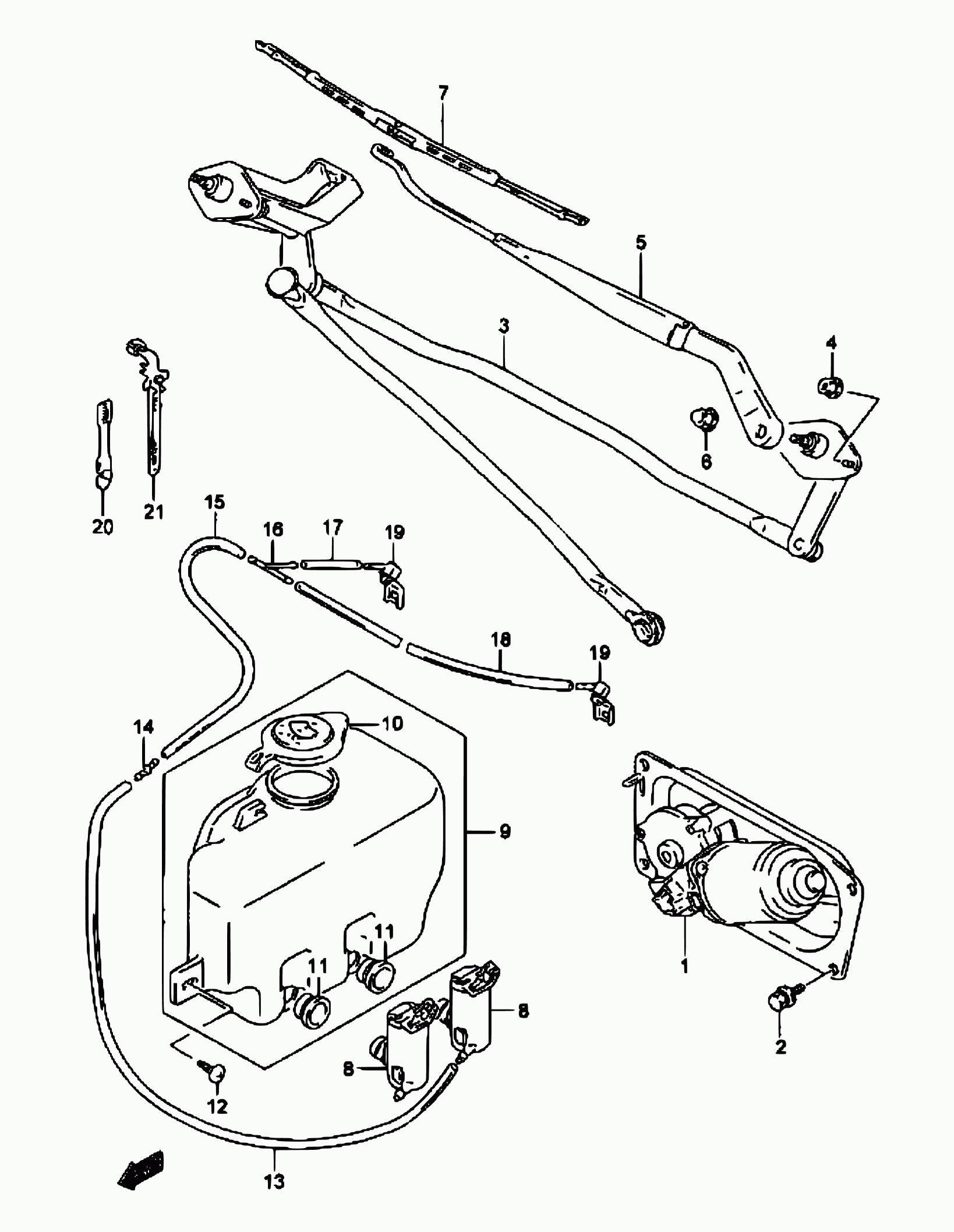 Suzuki 38410-66113 - Водяной насос, система очистки окон unicars.by