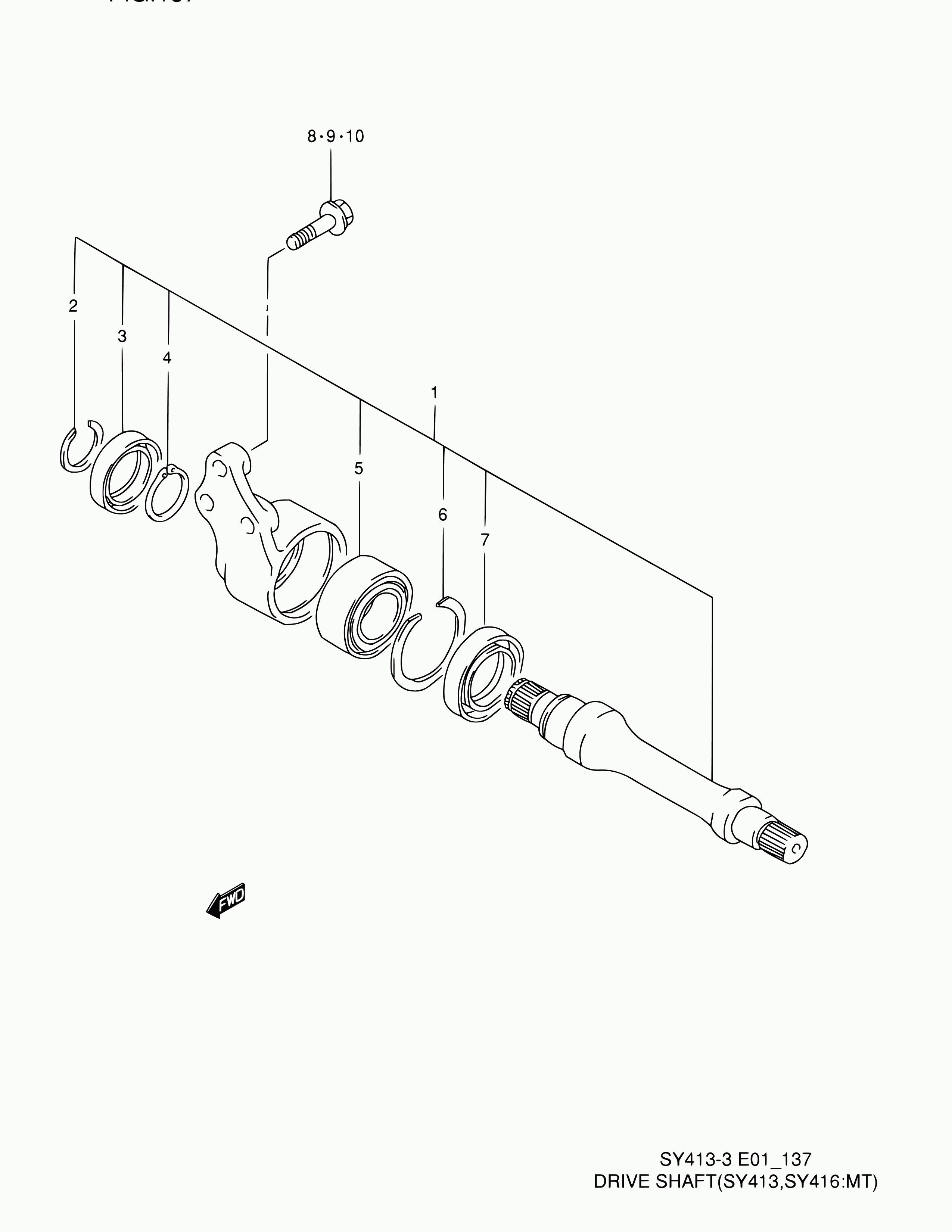 Suzuki 27831-63B20 - Подшипник карданного вала, центральная подвеска unicars.by