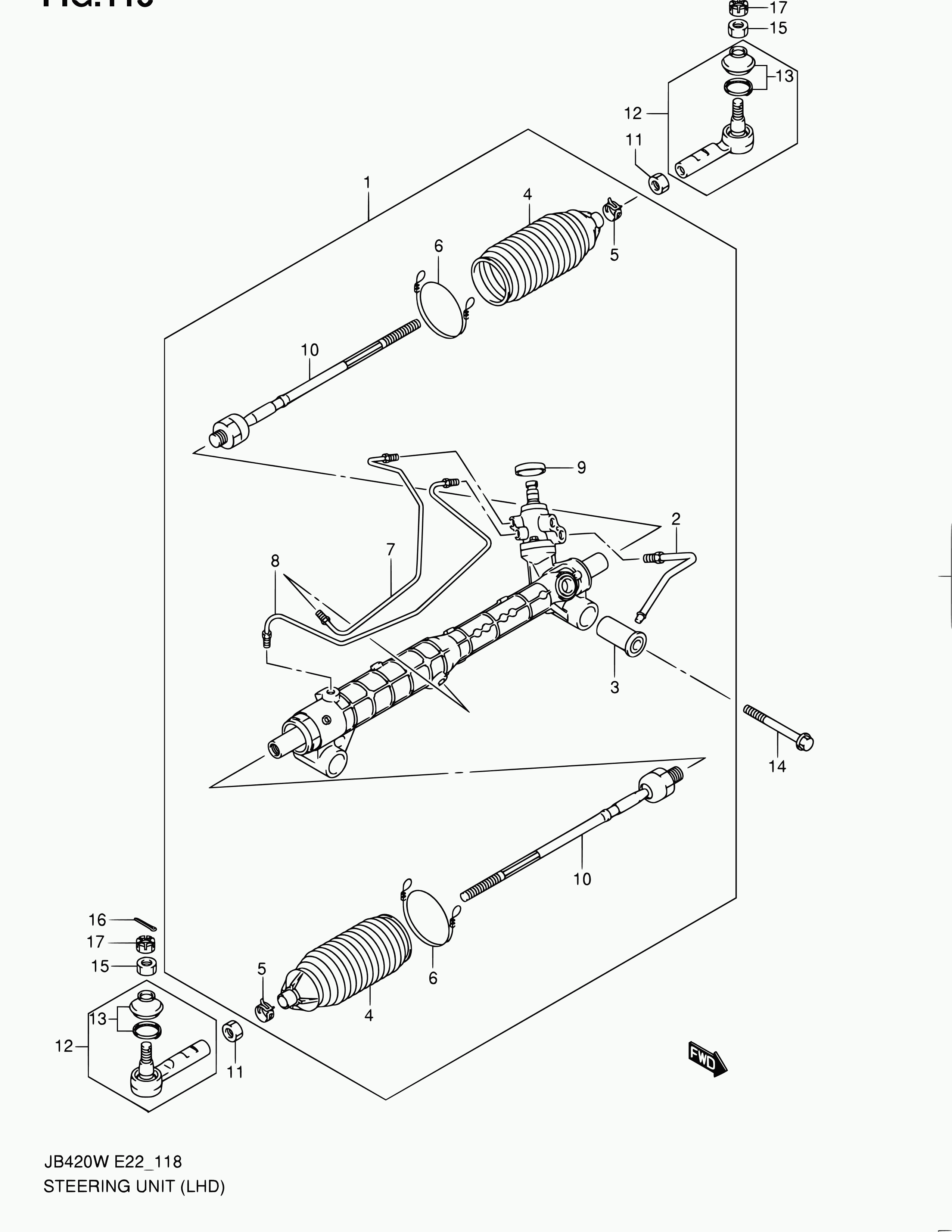 Subaru 48810-65J00 - Наконечник рулевой тяги, шарнир unicars.by