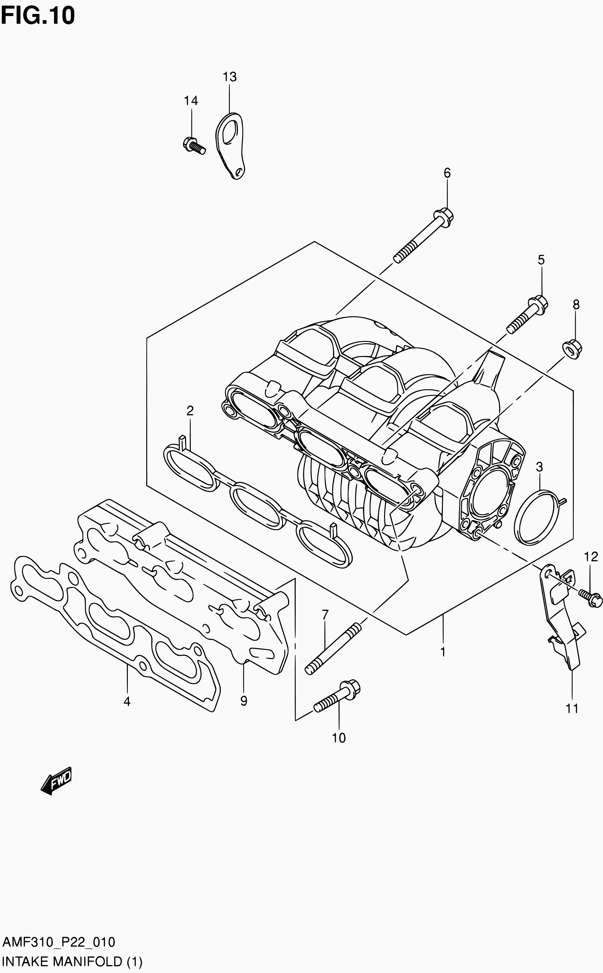 Suzuki 01550-0835B - Болт, система выпуска unicars.by