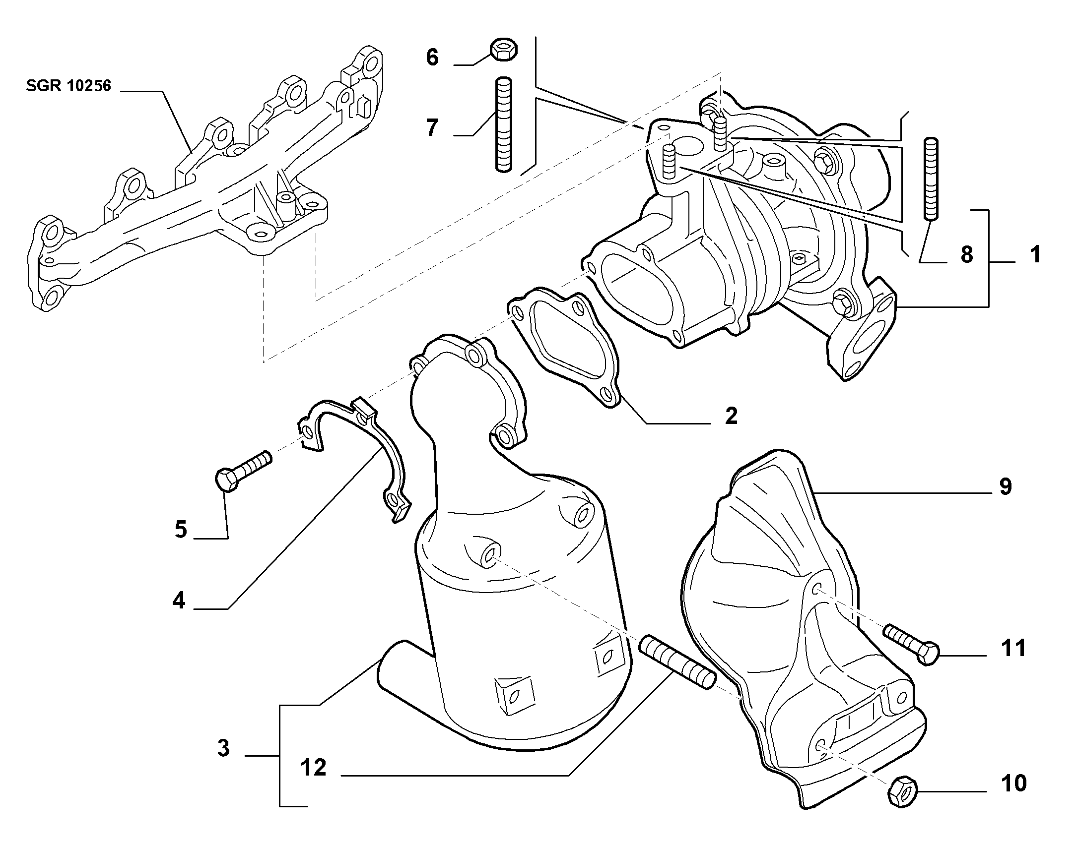 Abarth 73501343 - Картридж турбины, группа корпуса компрессора unicars.by