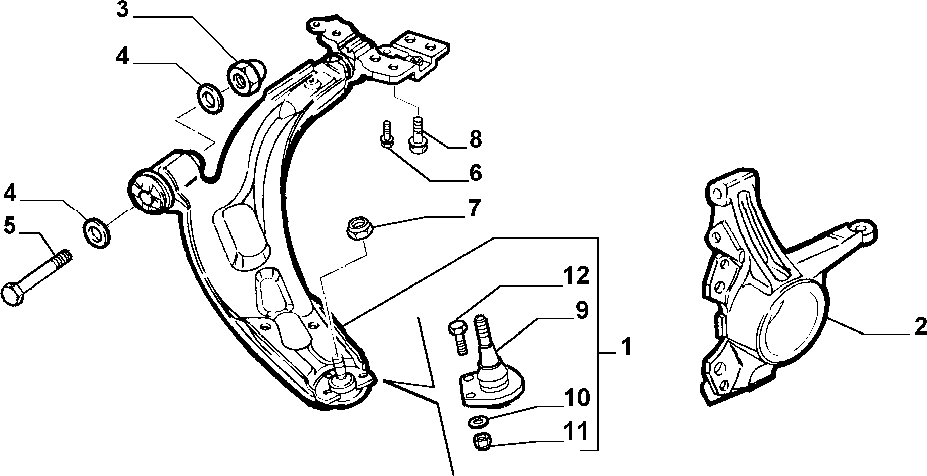 Alfa Romeo 51772988 - Рычаг подвески колеса unicars.by