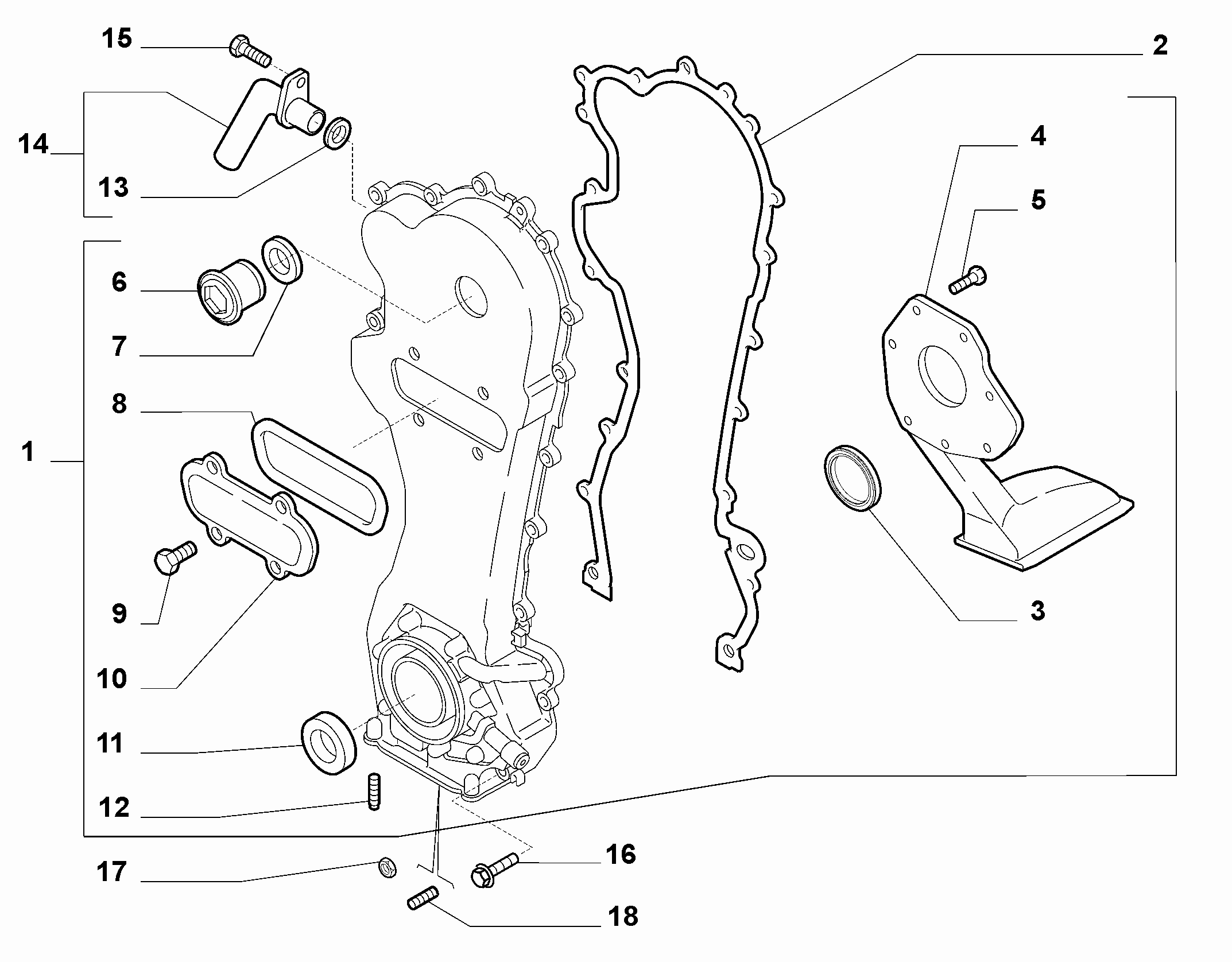 Innocenti 55186663 - Прокладка, масляный насос unicars.by