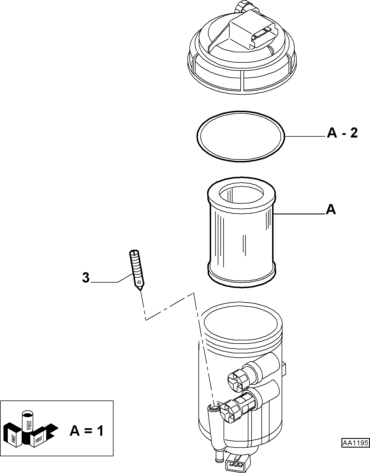 Chrysler 77365902 - Топливный фильтр unicars.by